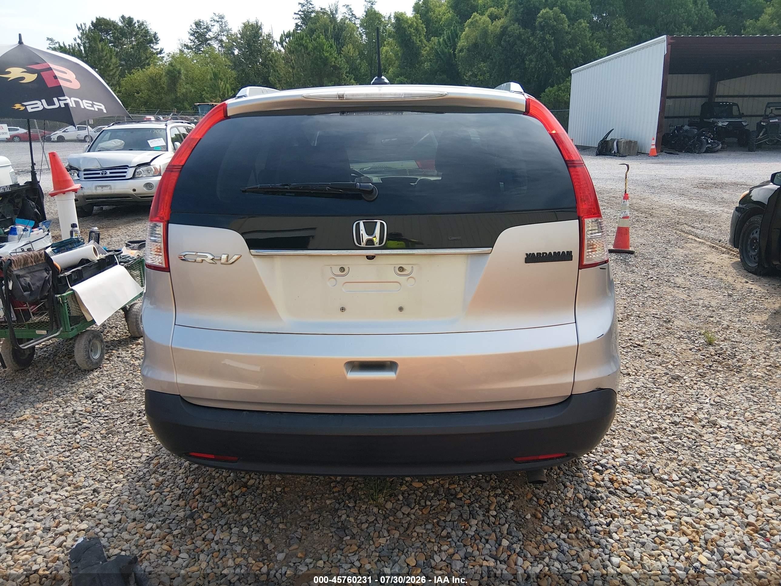 2012 Honda Cr-v Ex-l Серый vin: 5J6RM3H77CL028213
