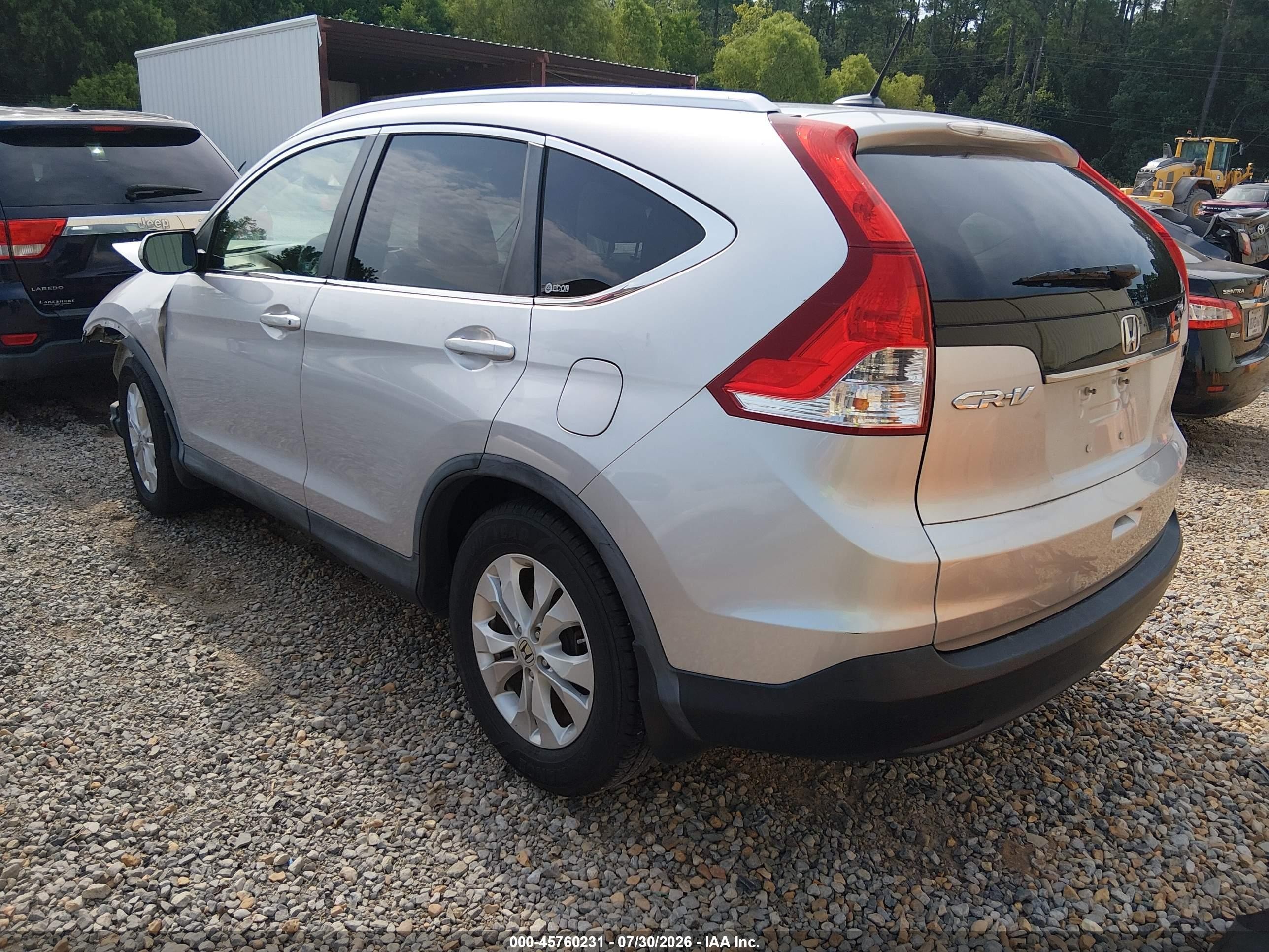 2012 Honda Cr-v Ex-l Серый vin: 5J6RM3H77CL028213