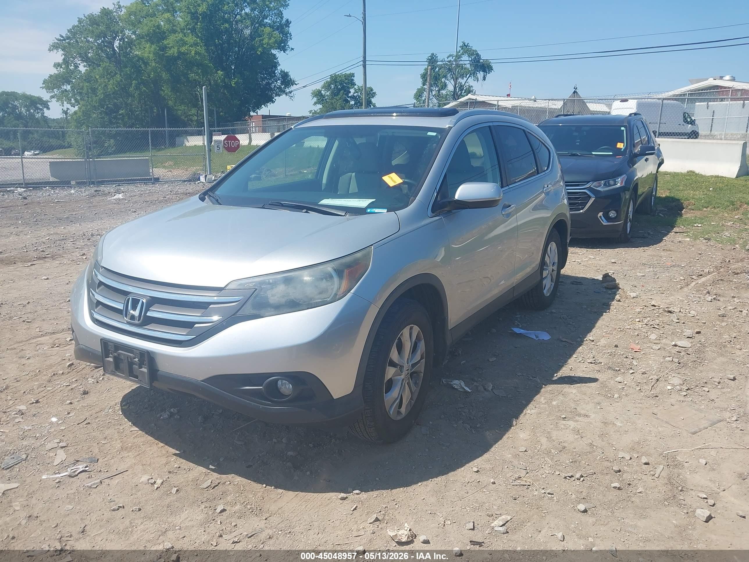 2012 Honda Cr-v Ex-l Серебряный vin: 5J6RM3H77CL045075