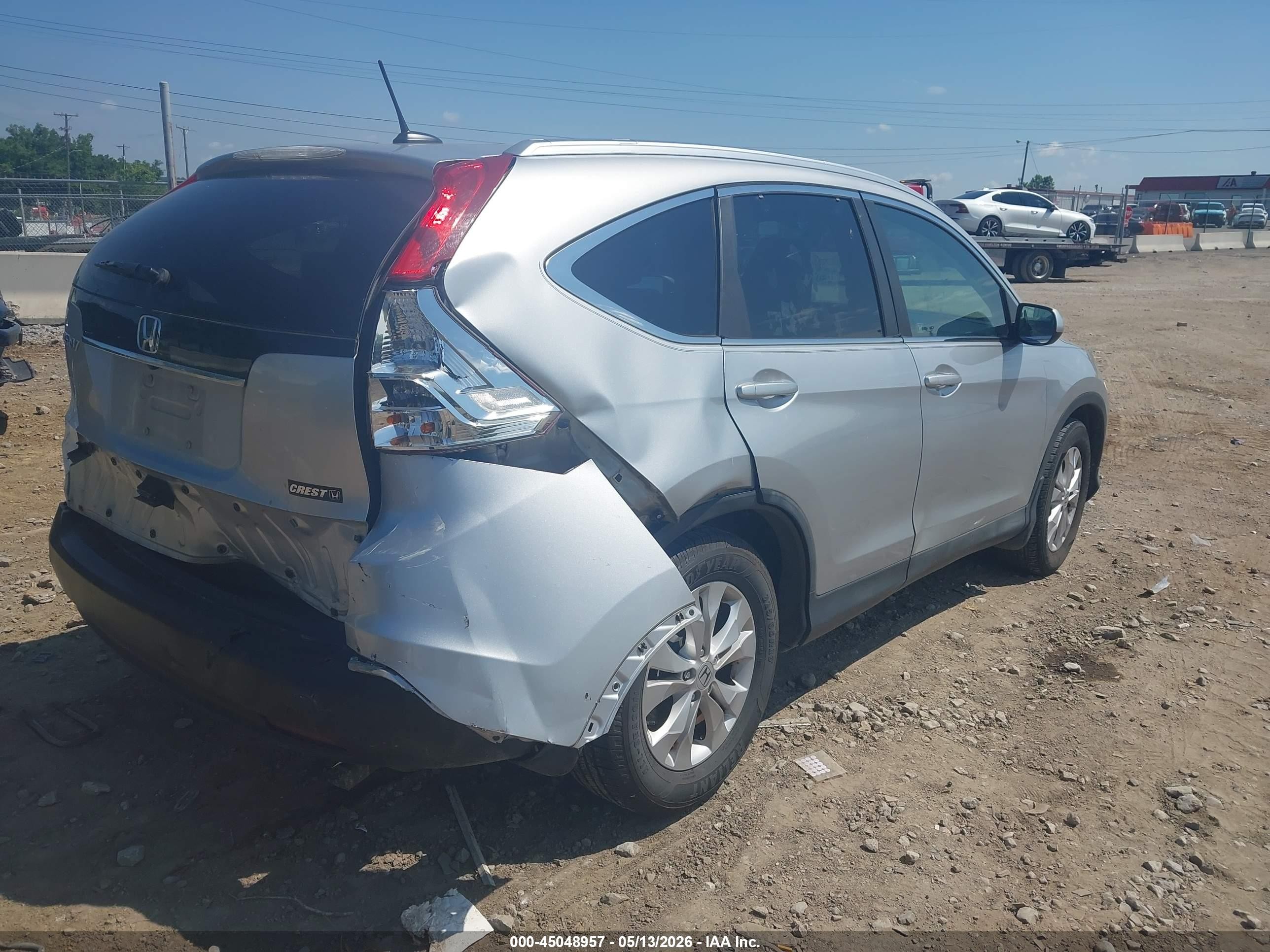2012 Honda Cr-v Ex-l Серебряный vin: 5J6RM3H77CL045075