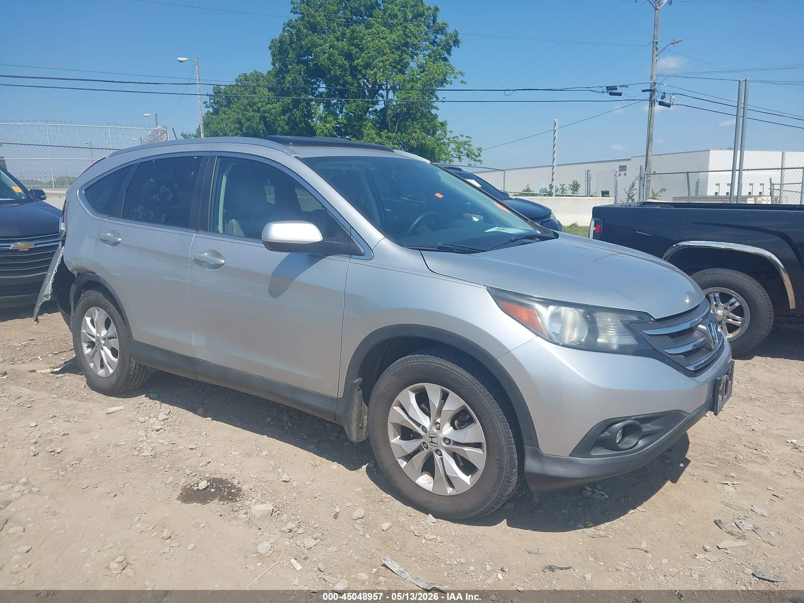 2012 Honda Cr-v Ex-l Серебряный vin: 5J6RM3H77CL045075