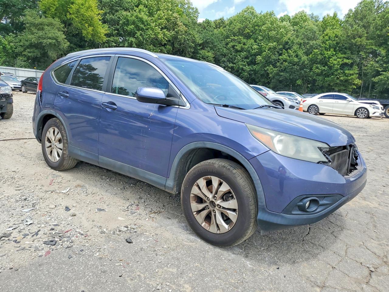 2013 Honda Cr-v Exl Blue vin: 5J6RM3H77DL009324