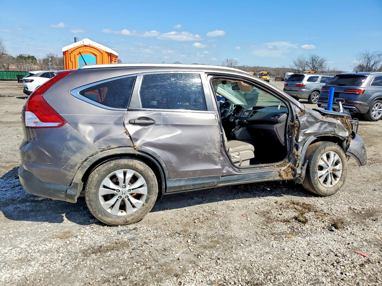 2013 Honda Cr-v Exl Gray vin: 5J6RM3H77DL043263