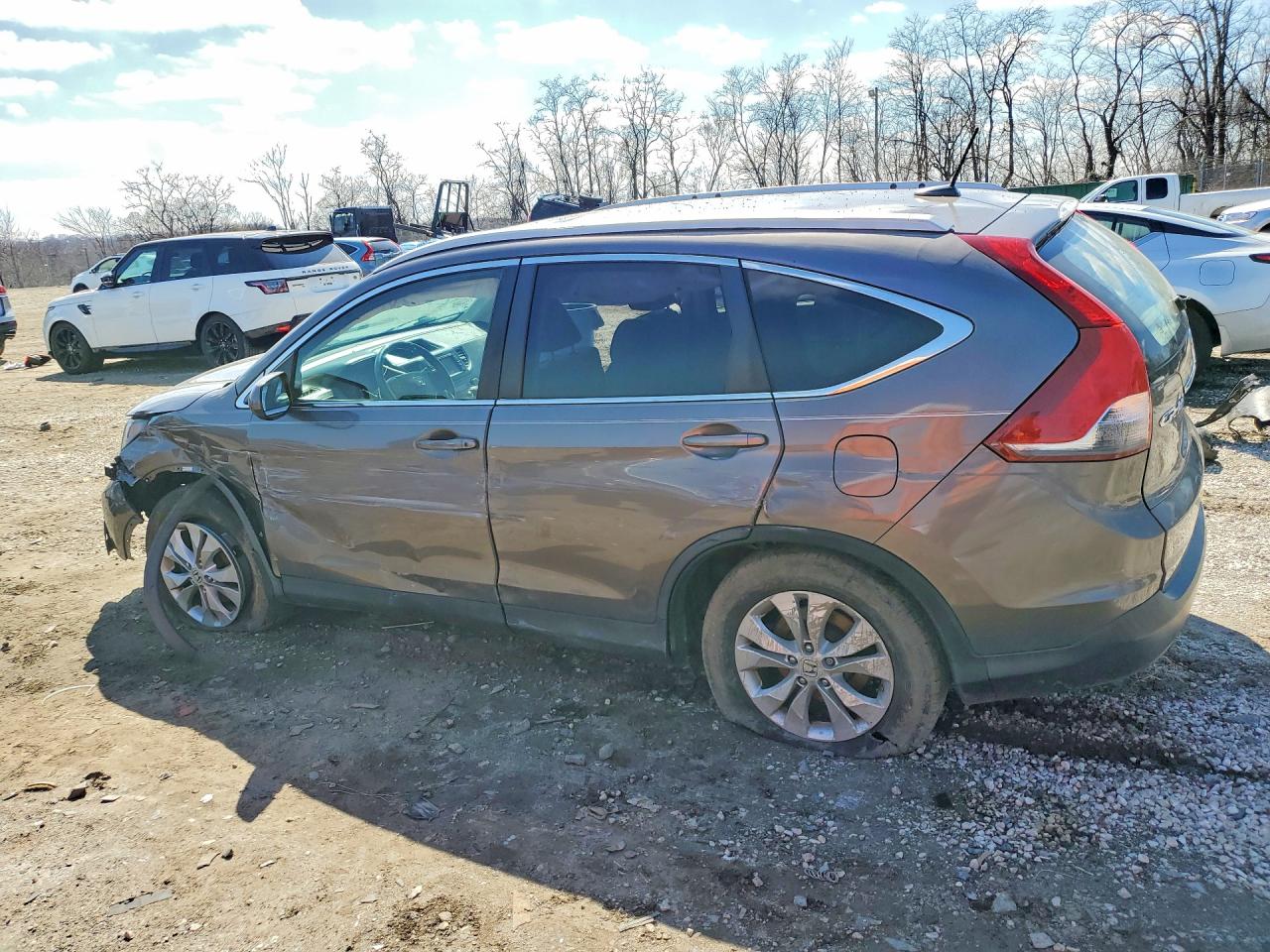 2013 Honda Cr-v Exl Gray vin: 5J6RM3H77DL043263