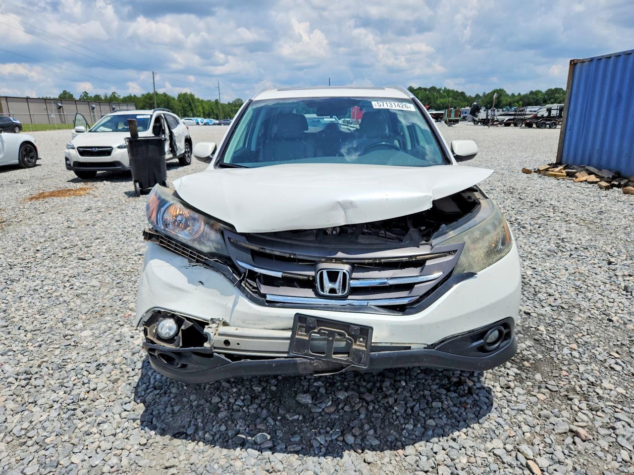 2014 Honda Cr-v Exl White vin: 5J6RM3H77EL006621