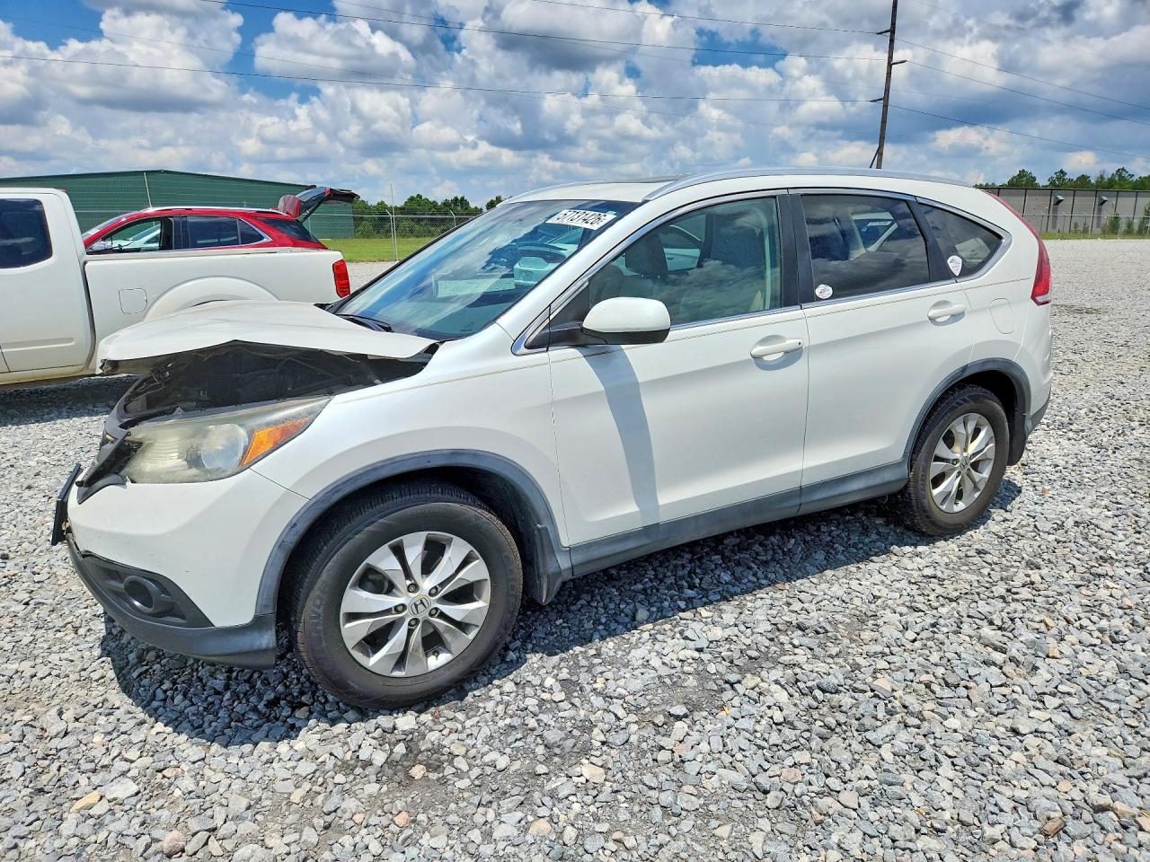 2014 Honda Cr-v Exl White vin: 5J6RM3H77EL006621