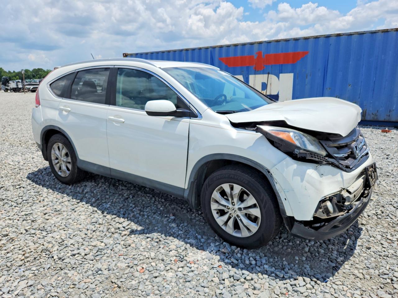 2014 Honda Cr-v Exl White vin: 5J6RM3H77EL006621