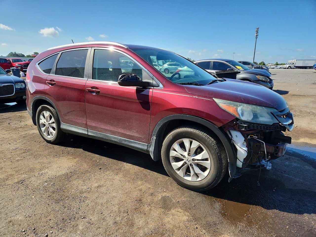 2014 Honda Cr-v Exl Burgundy vin: 5J6RM3H77EL023936