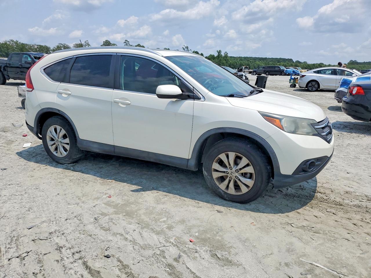 2014 Honda Cr-v Exl White vin: 5J6RM3H77EL028893