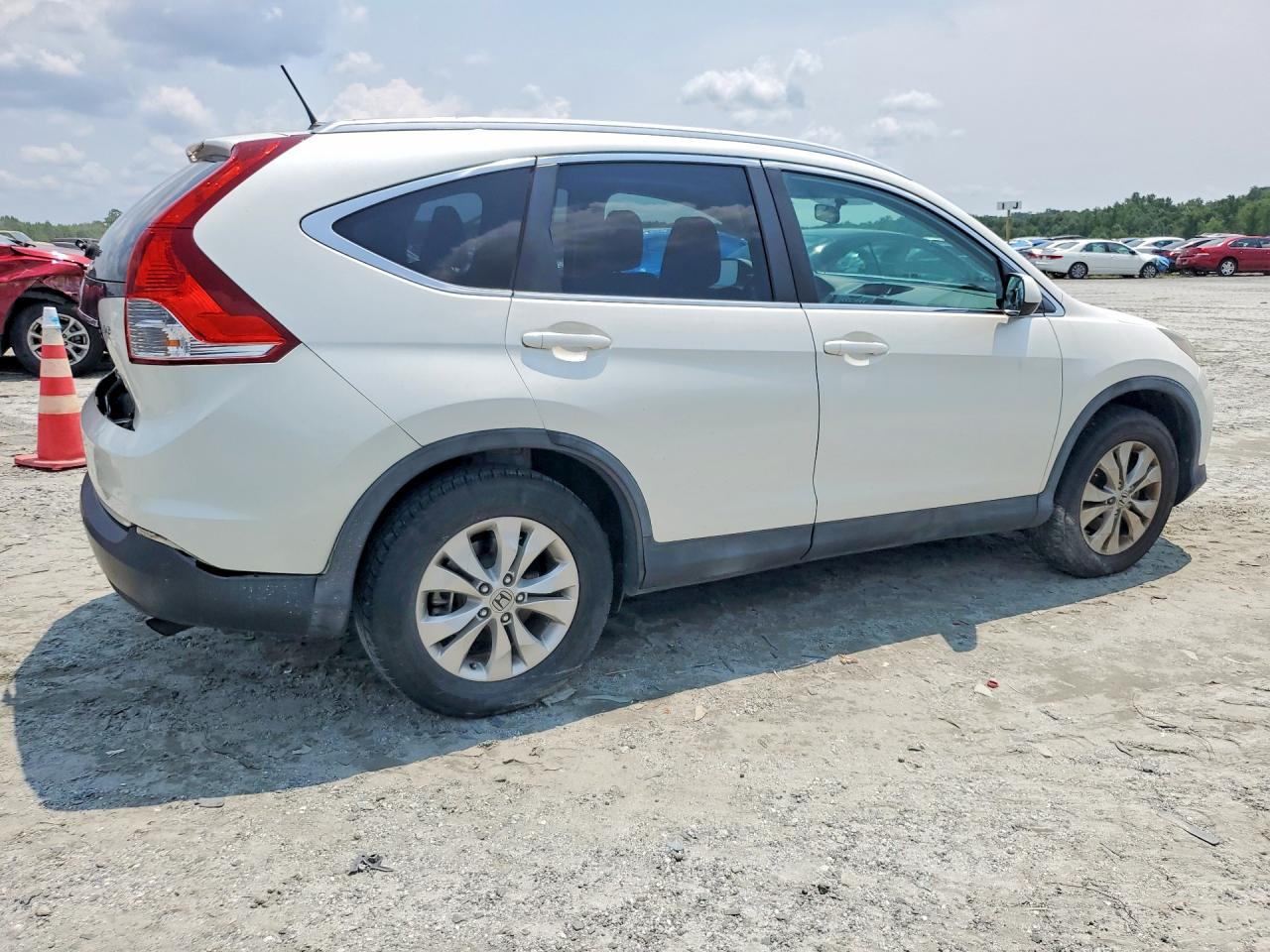 2014 Honda Cr-v Exl White vin: 5J6RM3H77EL028893