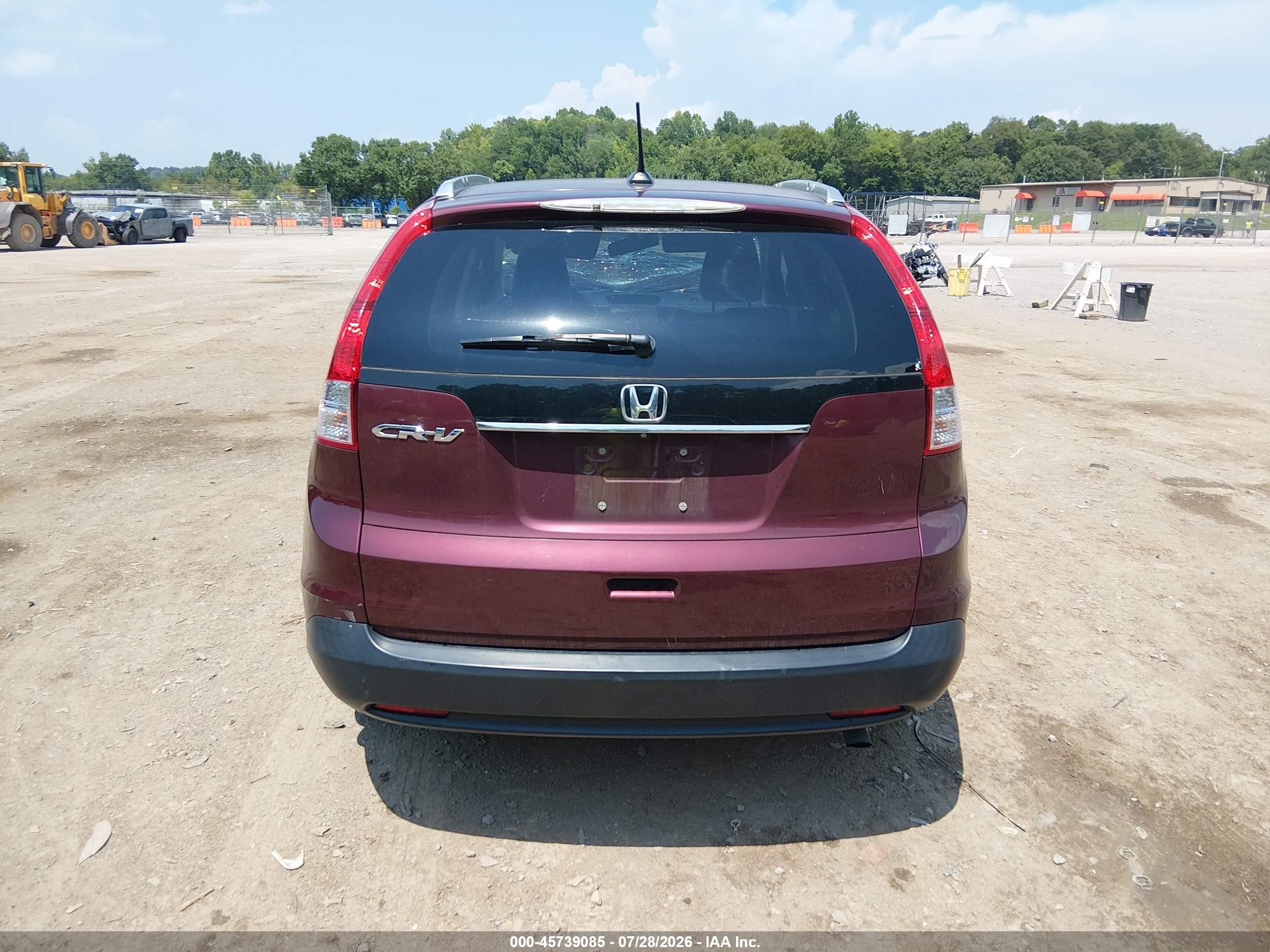 2014 Honda Cr-v Ex-l Burgundy vin: 5J6RM3H77EL035861