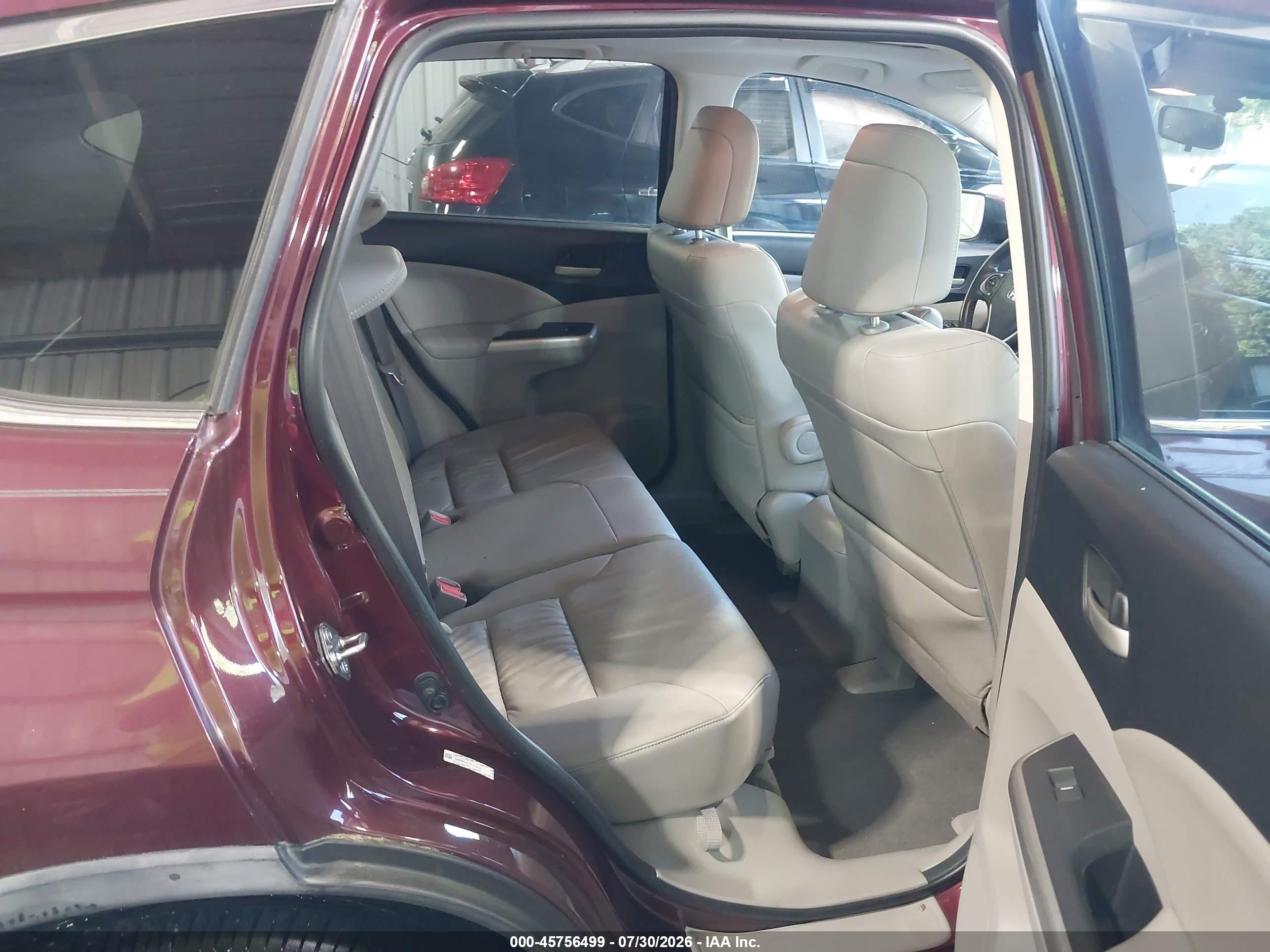 2014 Honda Cr-v Ex-l Бордовый vin: 5J6RM3H77EL039151
