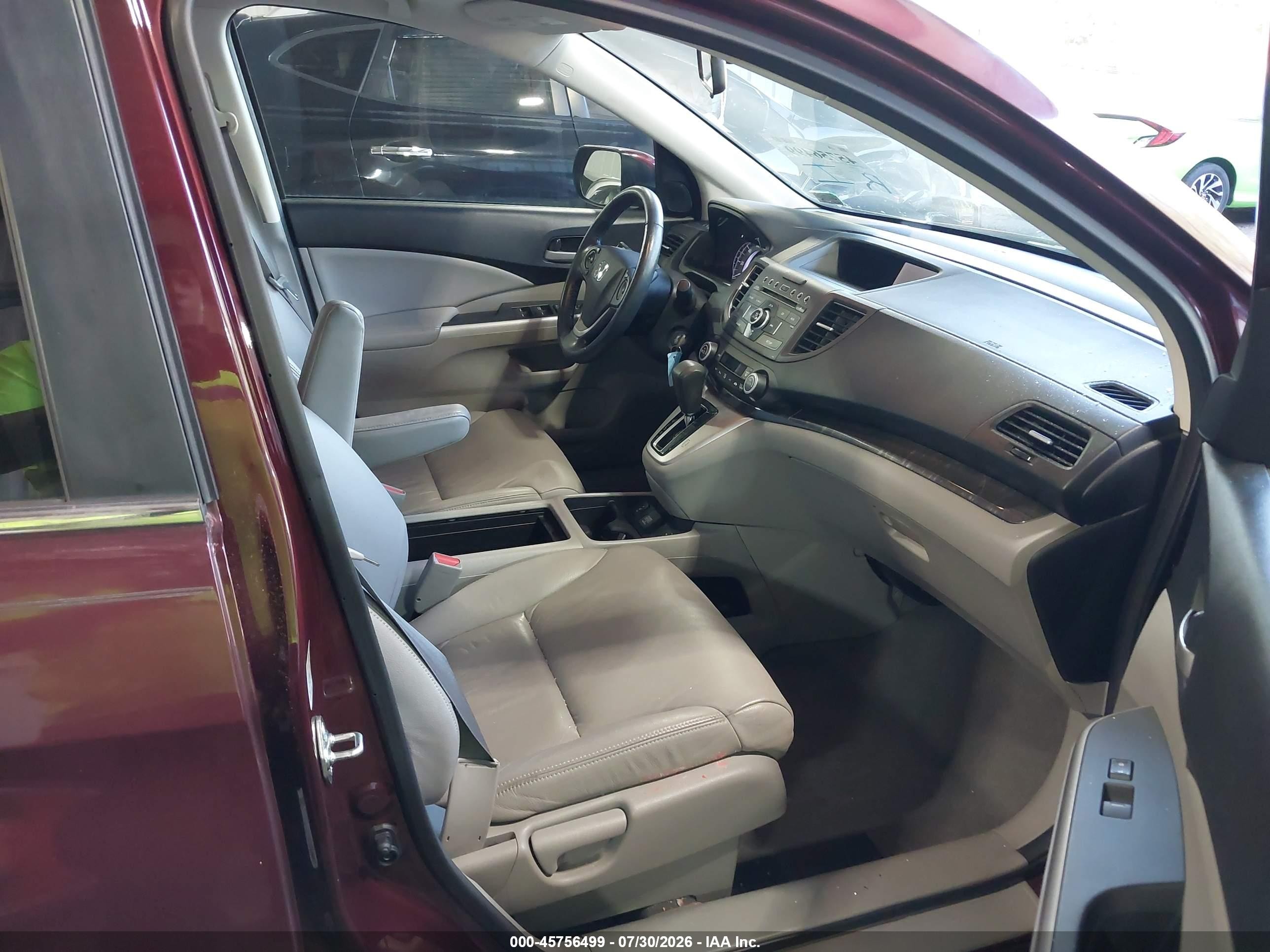 2014 Honda Cr-v Ex-l Бордовый vin: 5J6RM3H77EL039151