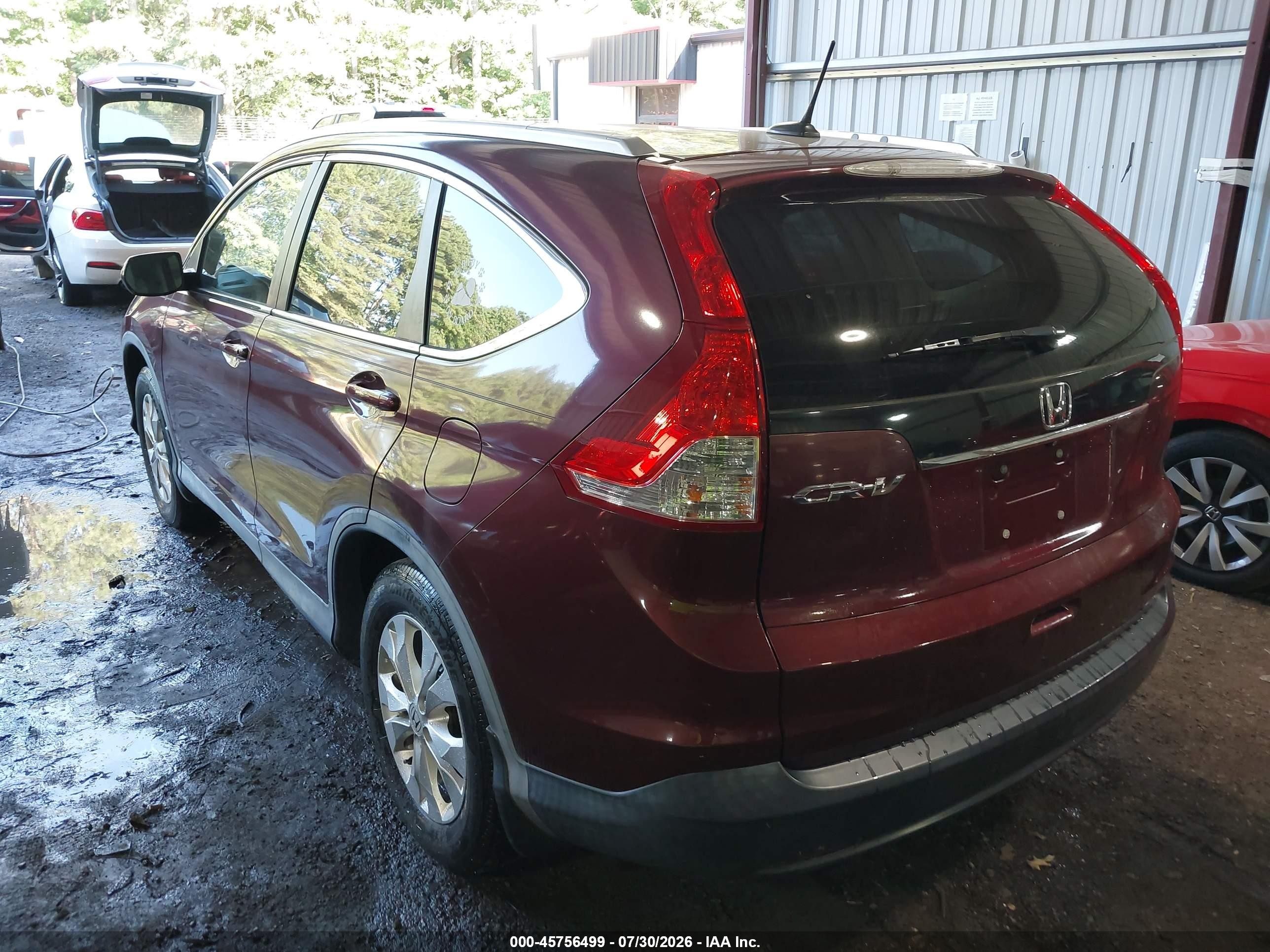 2014 Honda Cr-v Ex-l Бордовый vin: 5J6RM3H77EL039151
