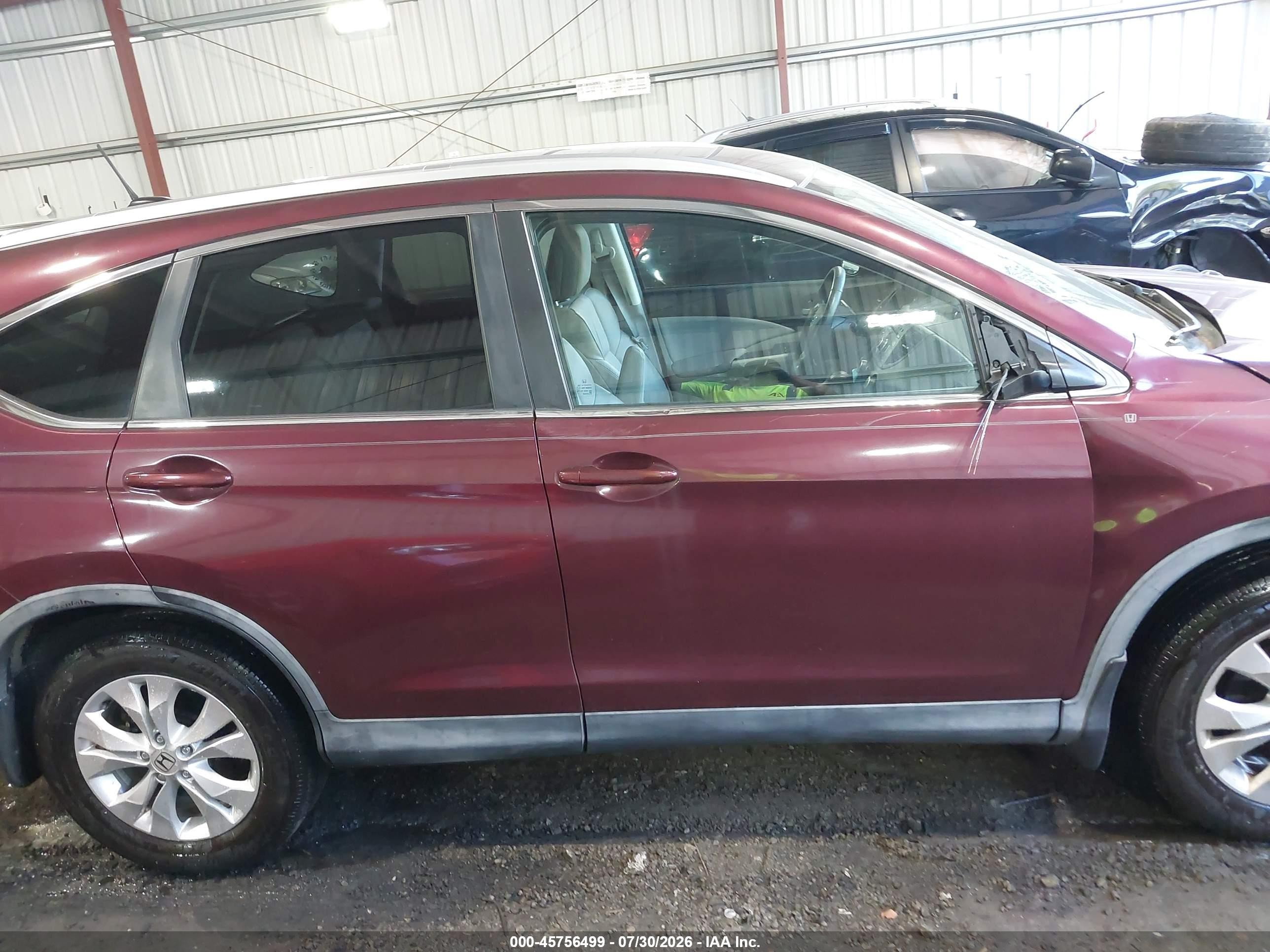 2014 Honda Cr-v Ex-l Бордовый vin: 5J6RM3H77EL039151