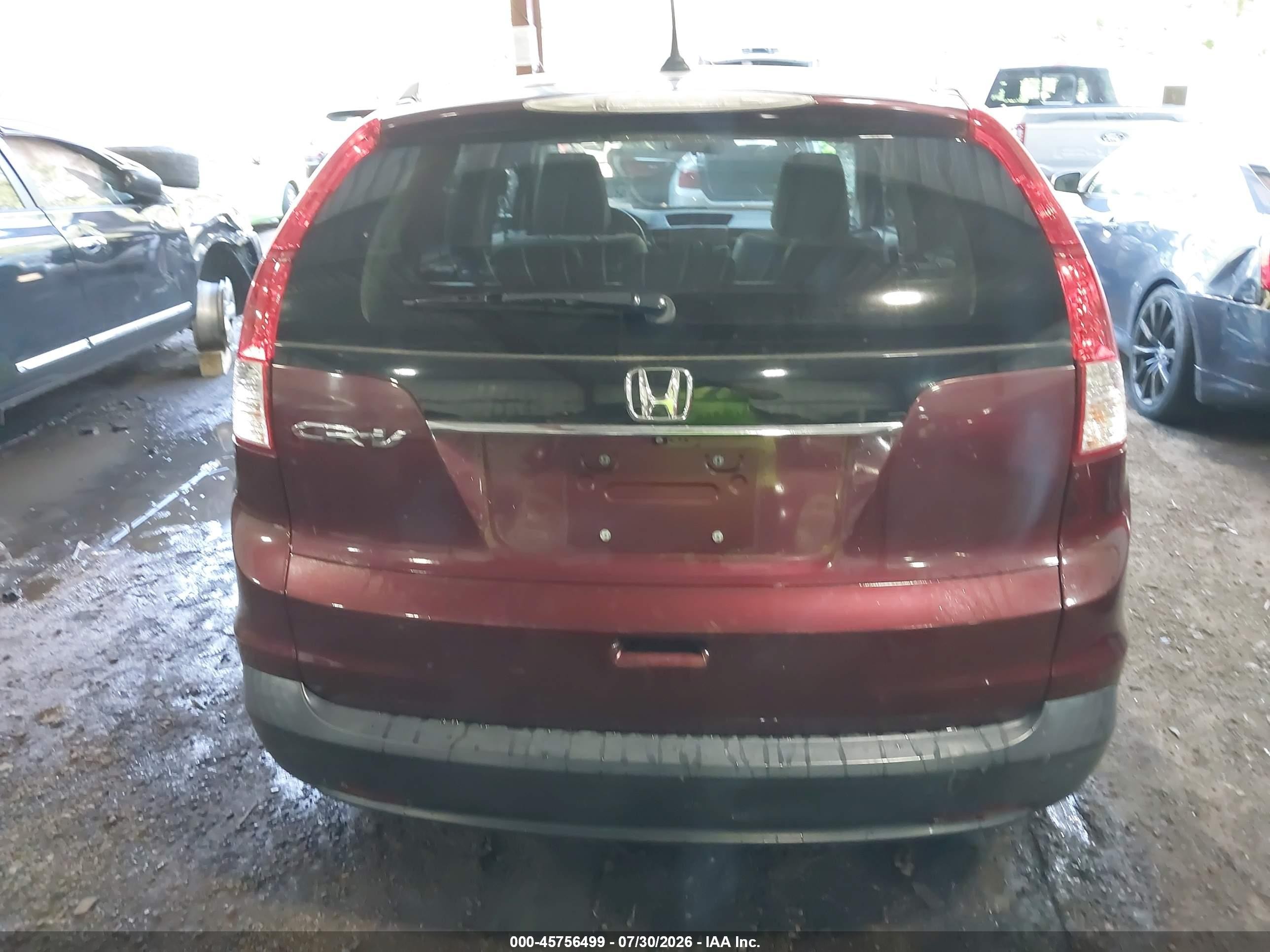 2014 Honda Cr-v Ex-l Бордовый vin: 5J6RM3H77EL039151