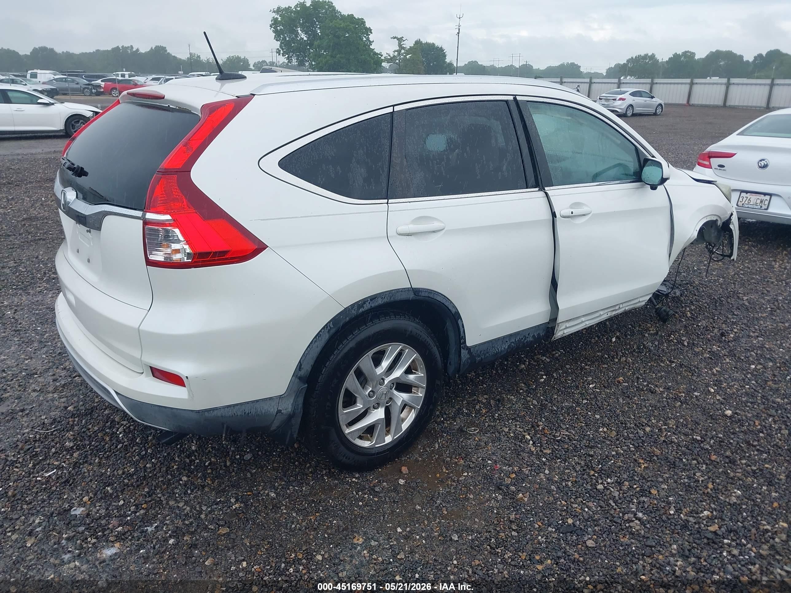 2015 Honda Cr-v Ex-l White vin: 5J6RM3H77FL004756