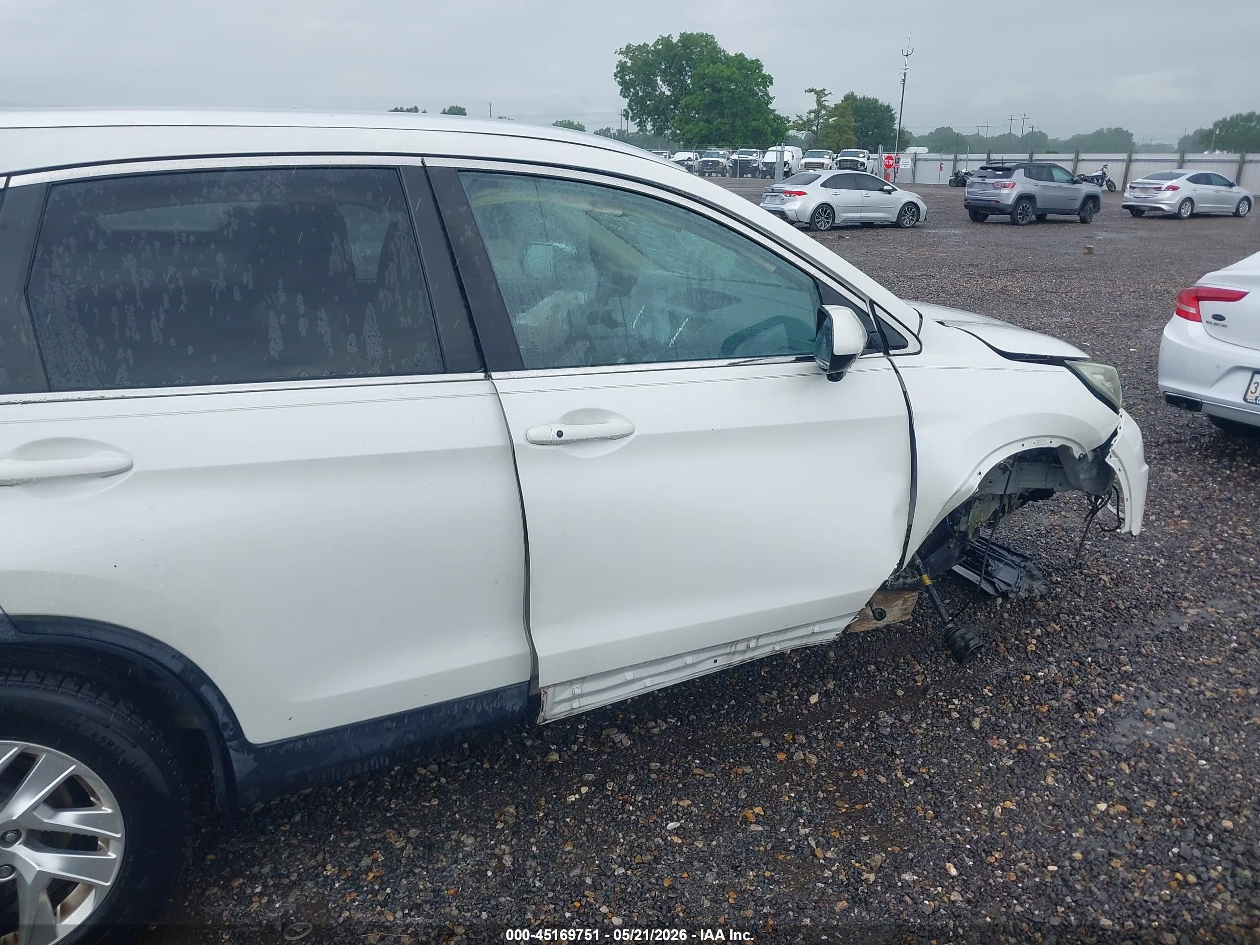 2015 Honda Cr-v Ex-l White vin: 5J6RM3H77FL004756
