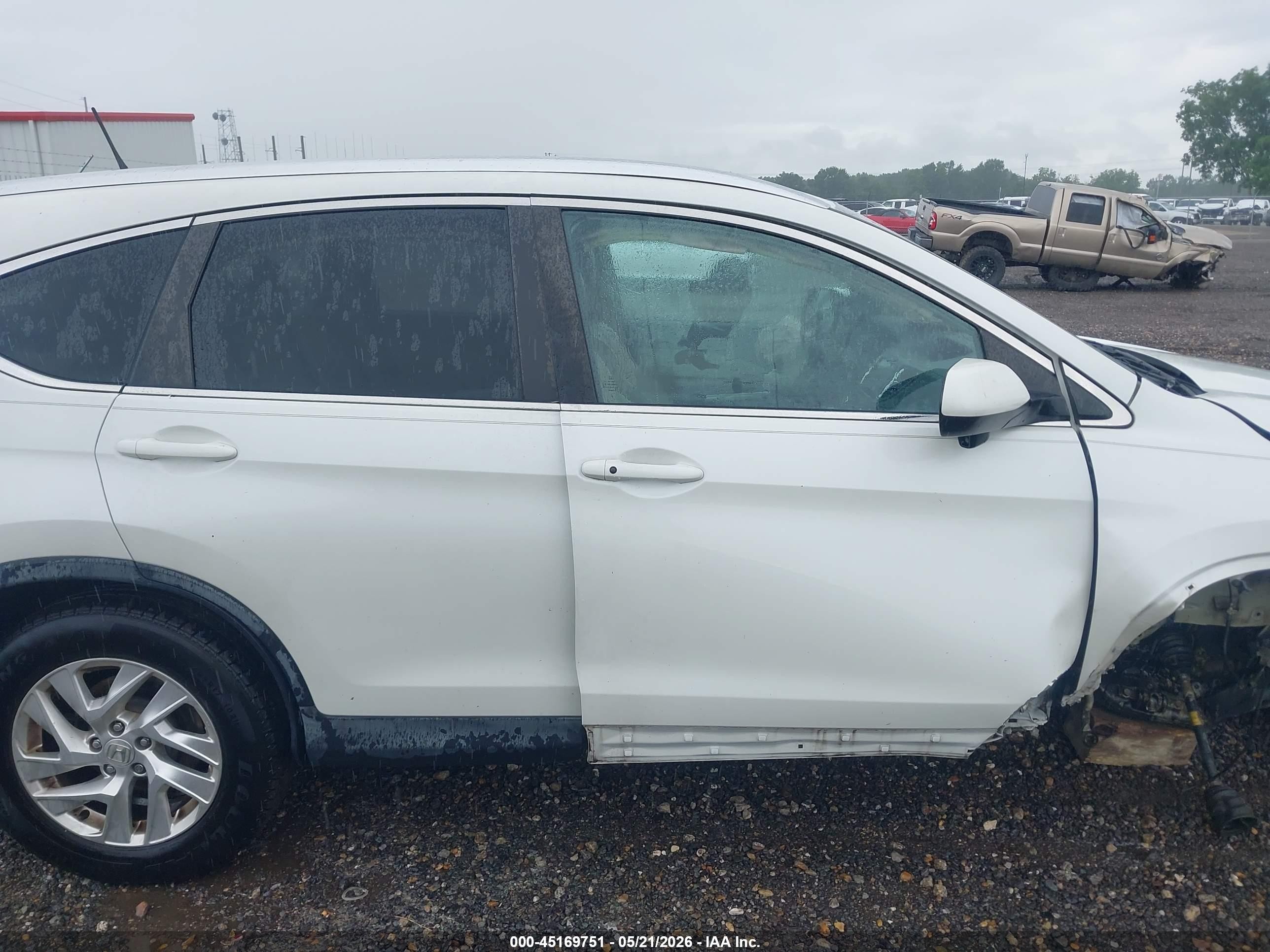 2015 Honda Cr-v Ex-l White vin: 5J6RM3H77FL004756