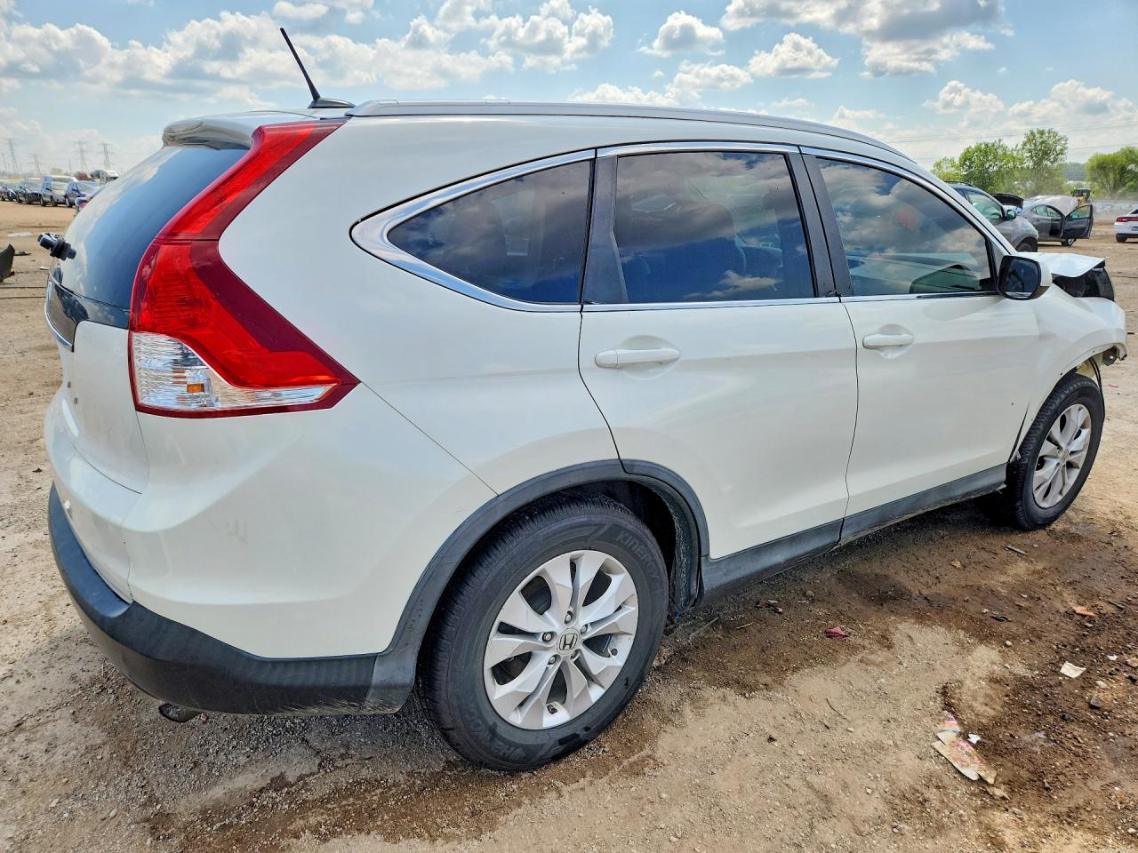 2012 Honda Cr-v Exl White vin: 5J6RM3H78CL021920