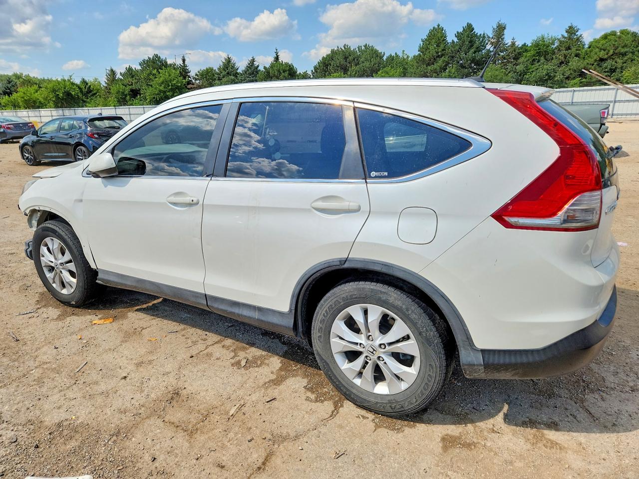 2012 Honda Cr-v Exl White vin: 5J6RM3H78CL021920