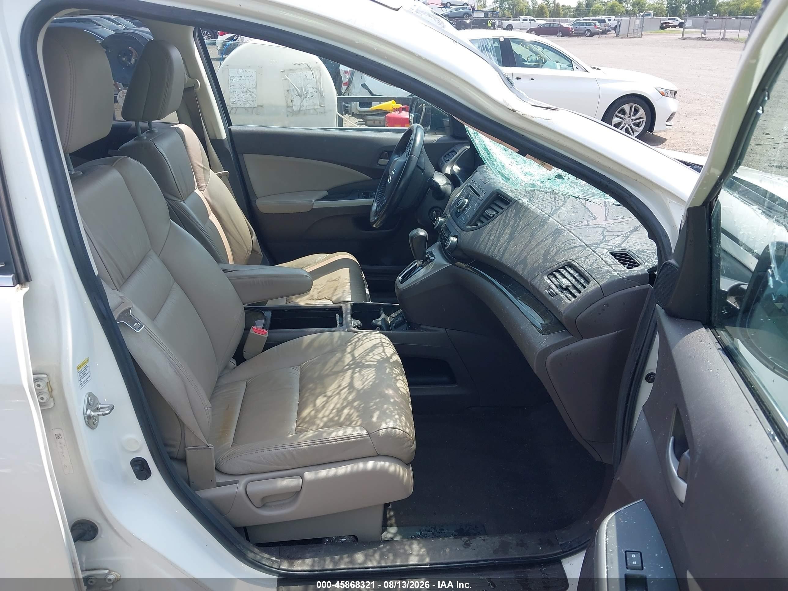 2012 Honda Cr-v Ex-l Белый vin: 5J6RM3H78CL034098