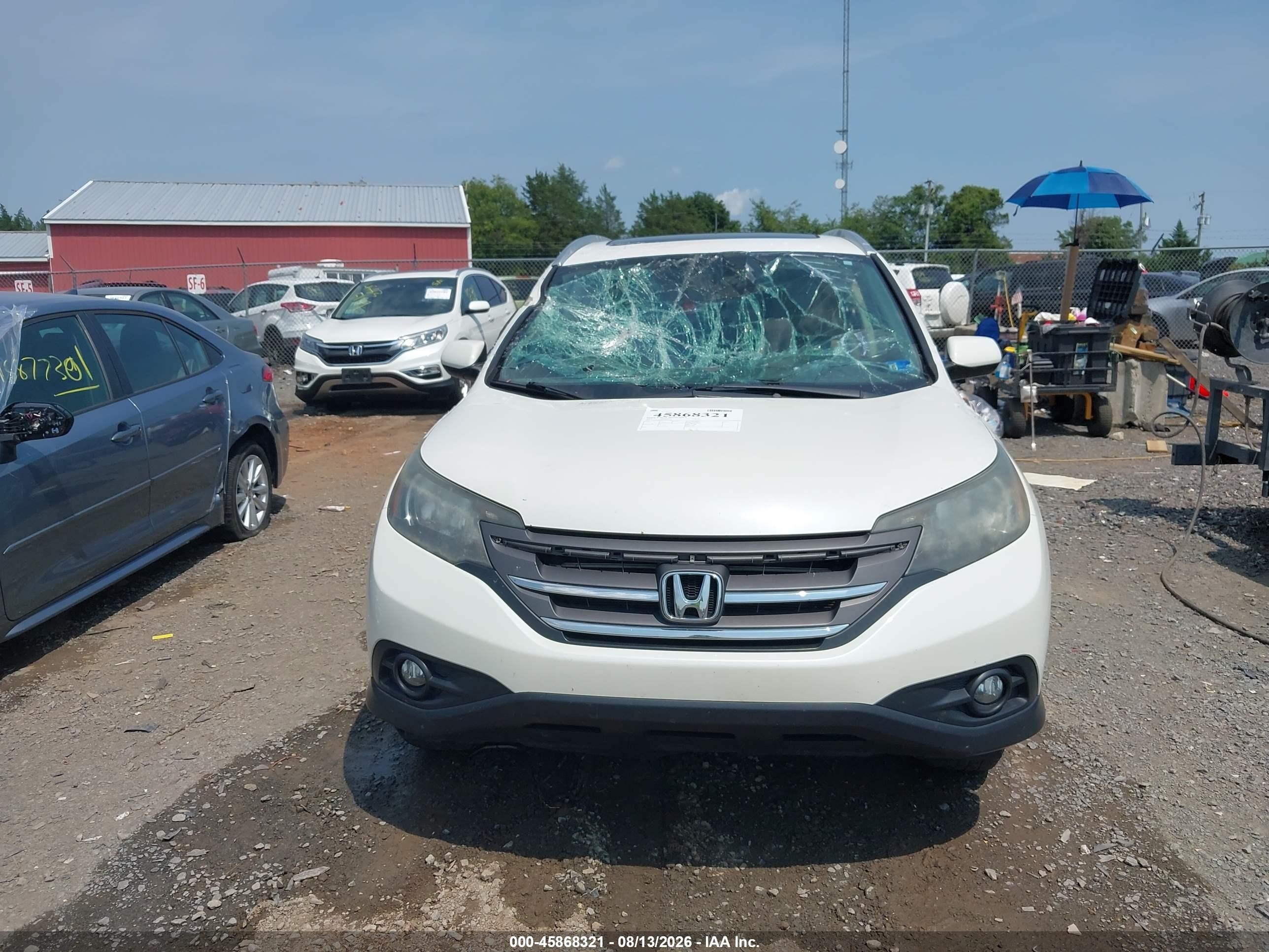 2012 Honda Cr-v Ex-l Белый vin: 5J6RM3H78CL034098