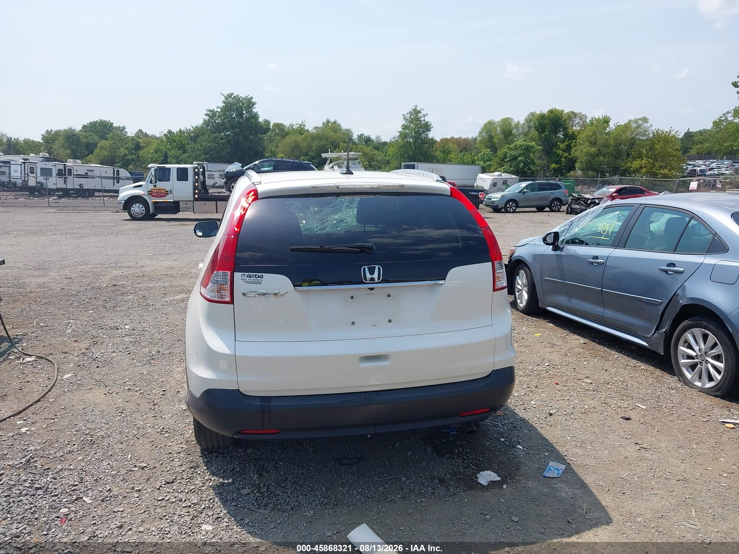 2012 Honda Cr-v Ex-l Белый vin: 5J6RM3H78CL034098