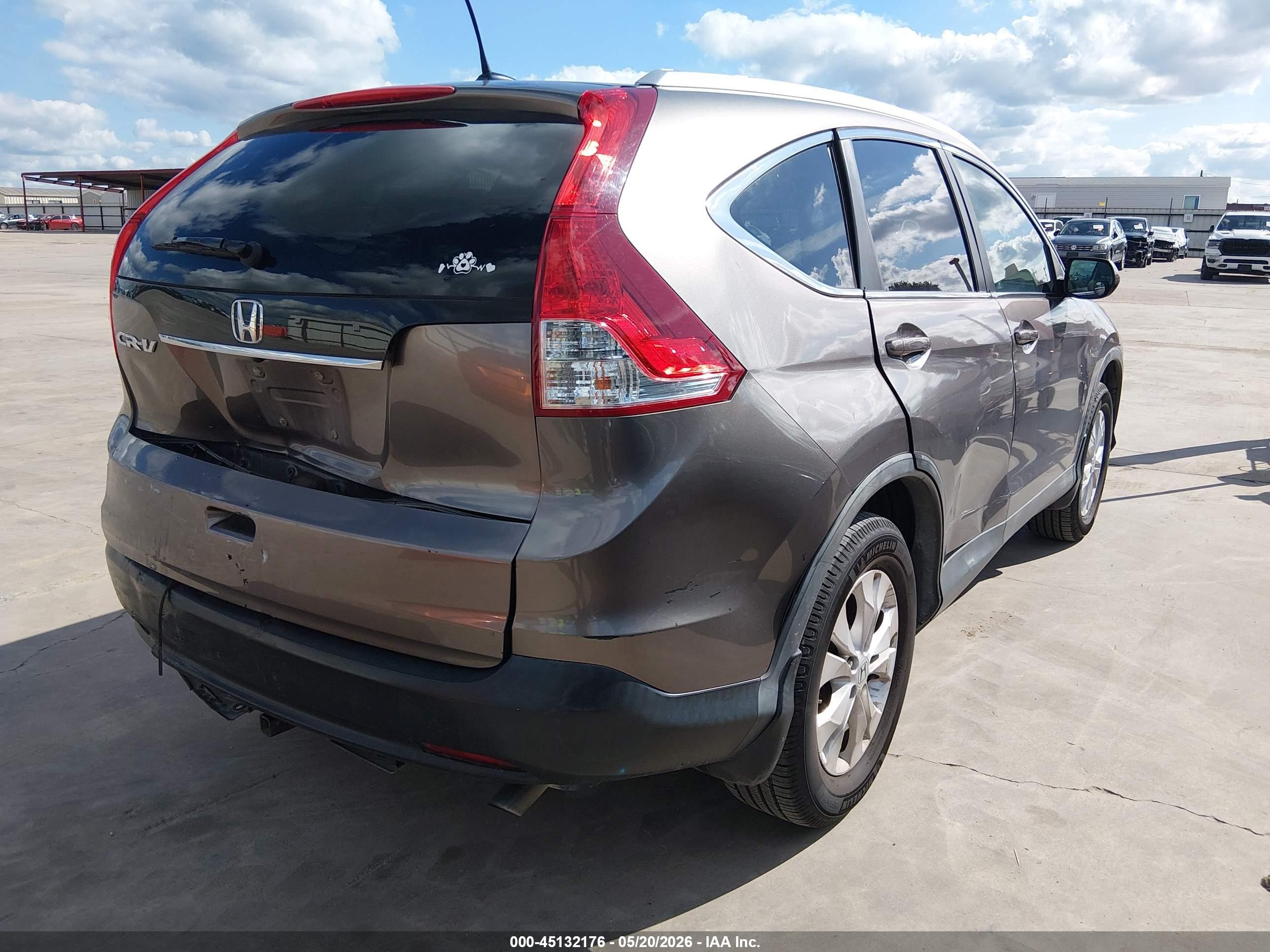 2012 Honda Cr-v Ex-l Gray vin: 5J6RM3H78CL038118