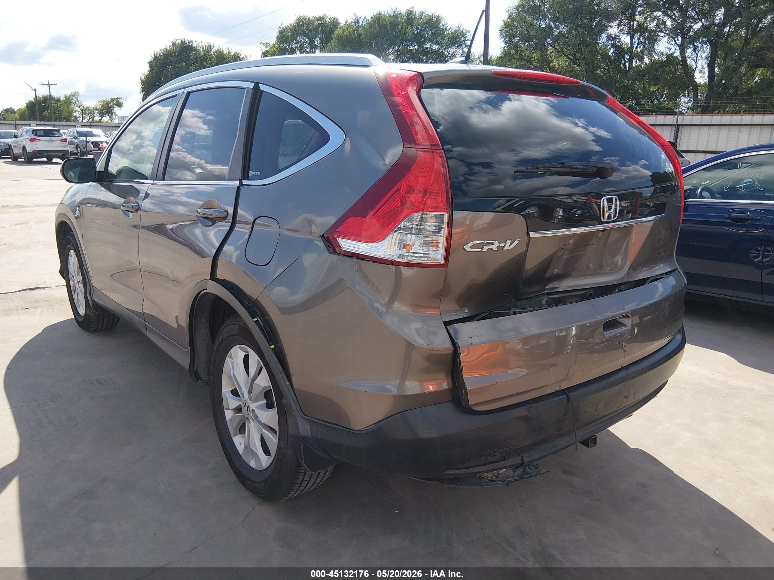2012 Honda Cr-v Ex-l Gray vin: 5J6RM3H78CL038118