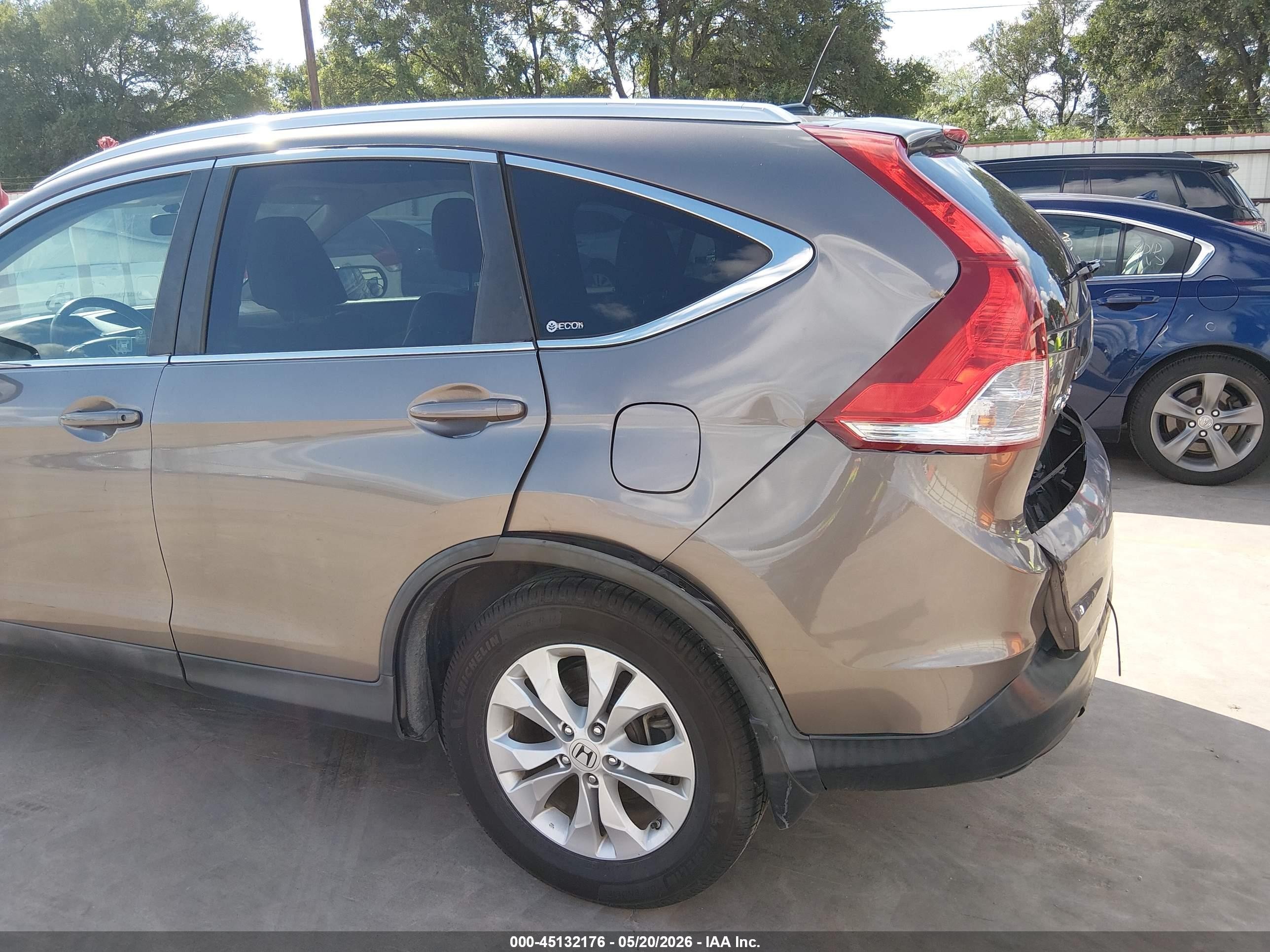 2012 Honda Cr-v Ex-l Gray vin: 5J6RM3H78CL038118