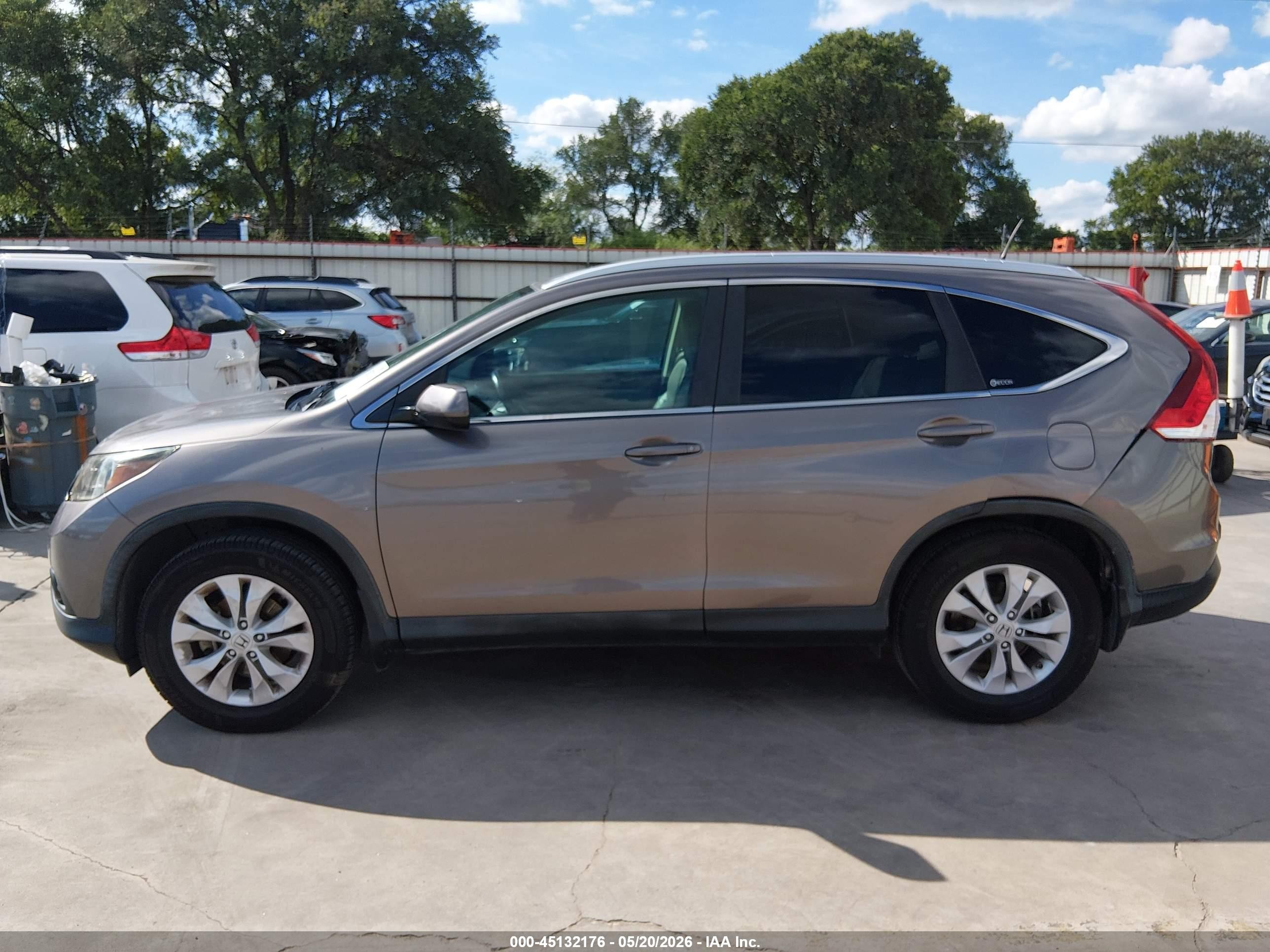 2012 Honda Cr-v Ex-l Gray vin: 5J6RM3H78CL038118
