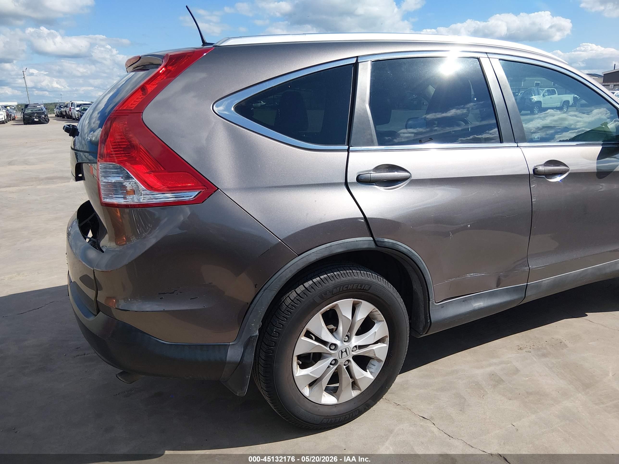 2012 Honda Cr-v Ex-l Gray vin: 5J6RM3H78CL038118