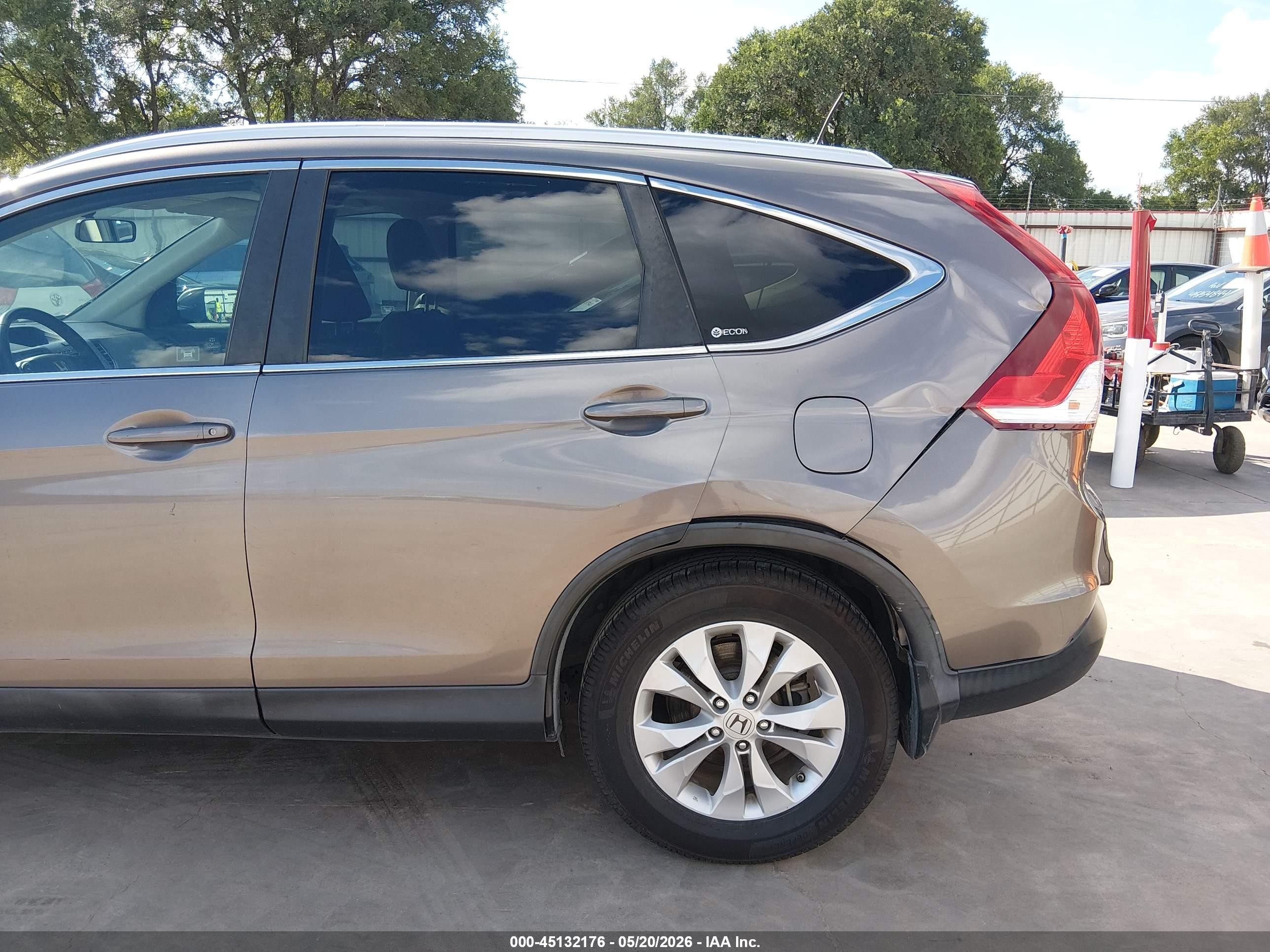 2012 Honda Cr-v Ex-l Gray vin: 5J6RM3H78CL038118