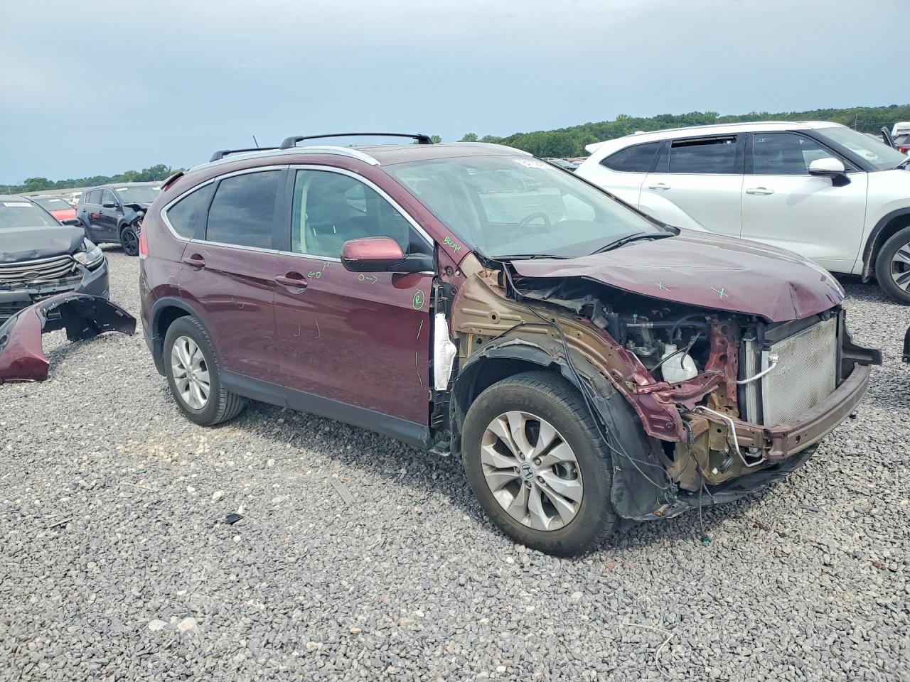 2012 Honda Cr-v Exl Темно-бордовый vin: 5J6RM3H78CL040905