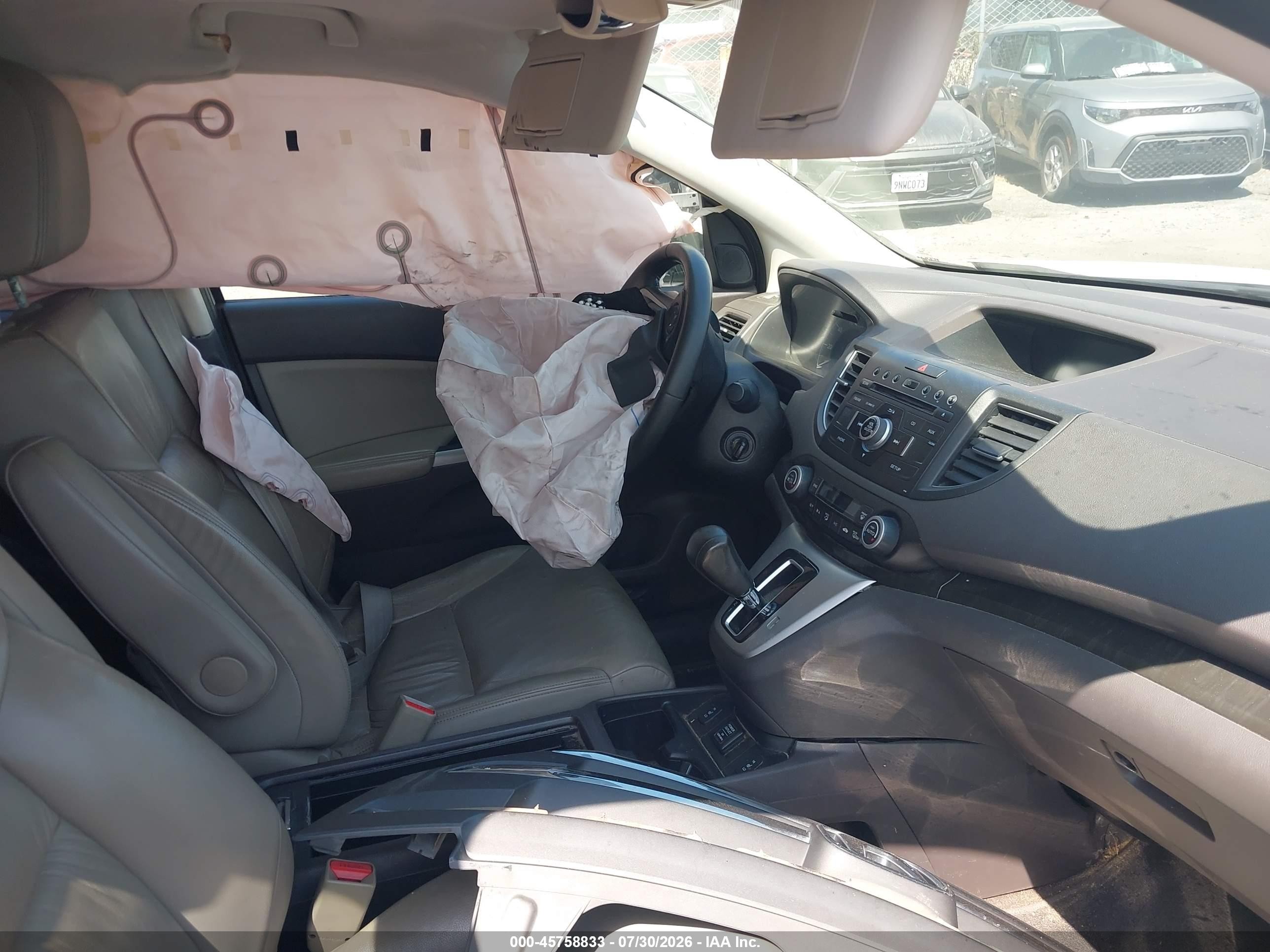 2012 Honda Cr-v Ex-l White vin: 5J6RM3H78CL041682