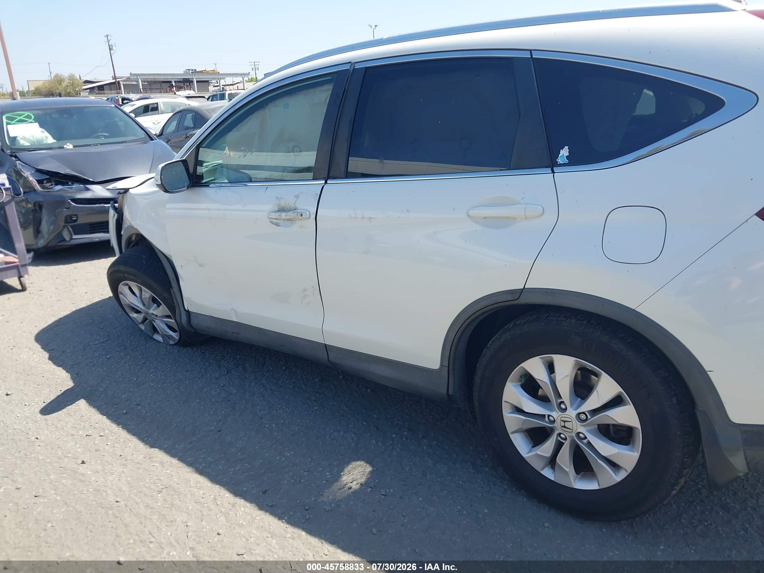 2012 Honda Cr-v Ex-l White vin: 5J6RM3H78CL041682