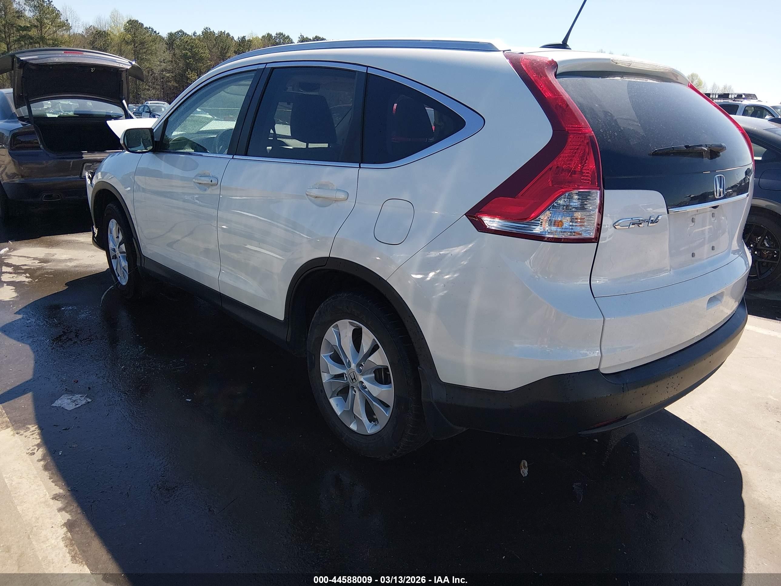 2013 Honda Cr-v Ex-l White vin: 5J6RM3H78DL001412