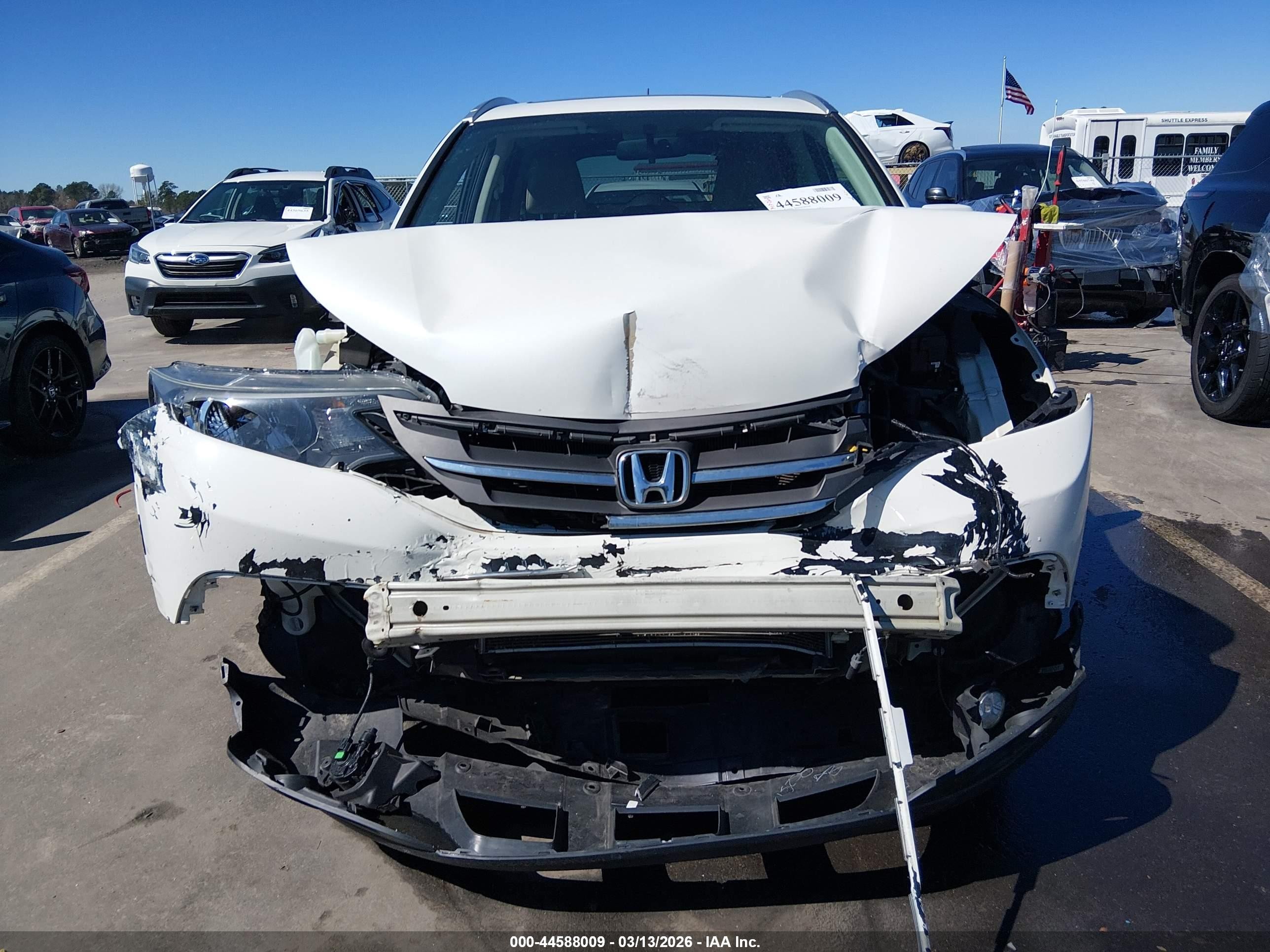 2013 Honda Cr-v Ex-l White vin: 5J6RM3H78DL001412