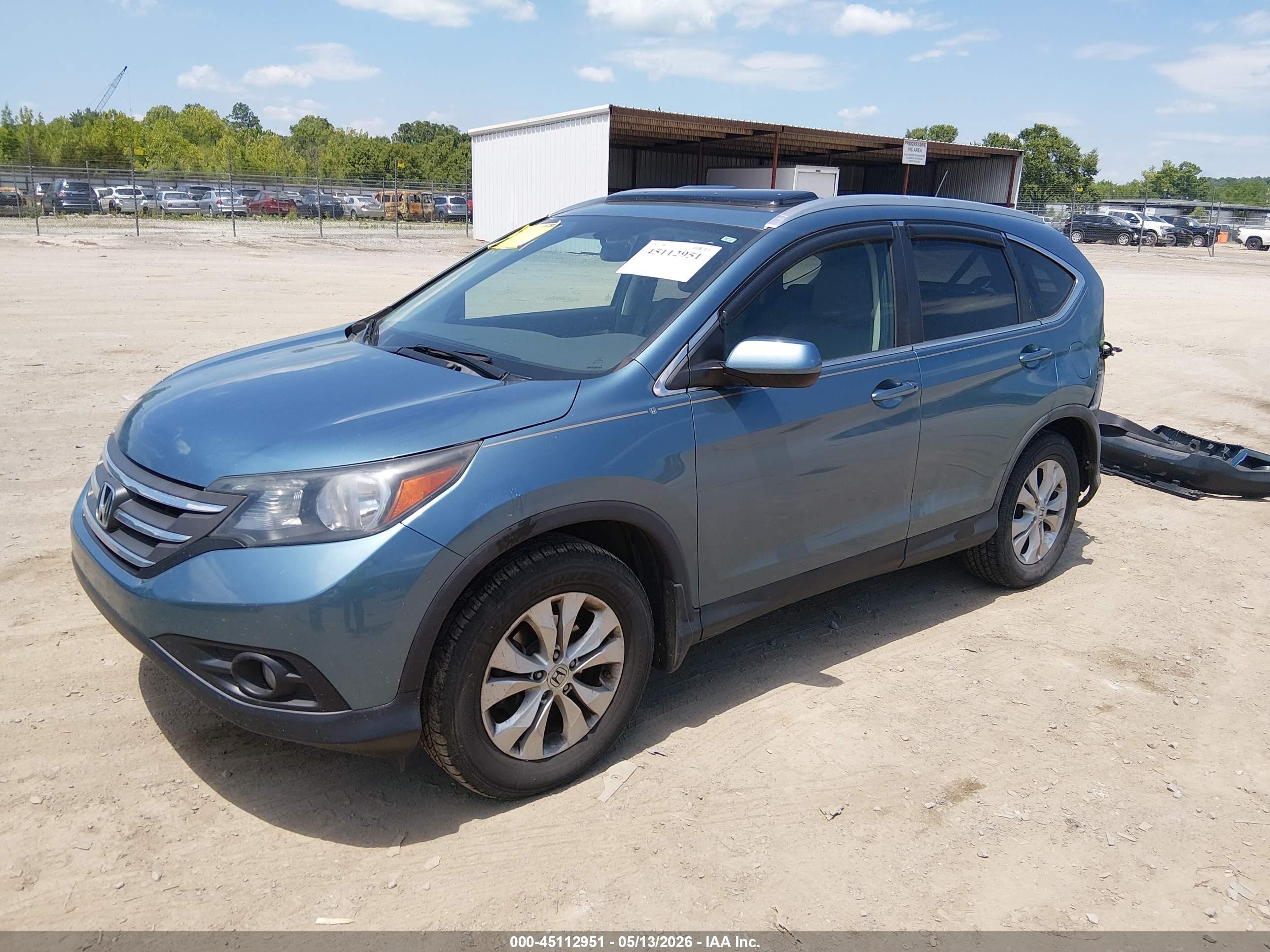 2013 Honda Cr-v Ex-l Синий vin: 5J6RM3H78DL026357