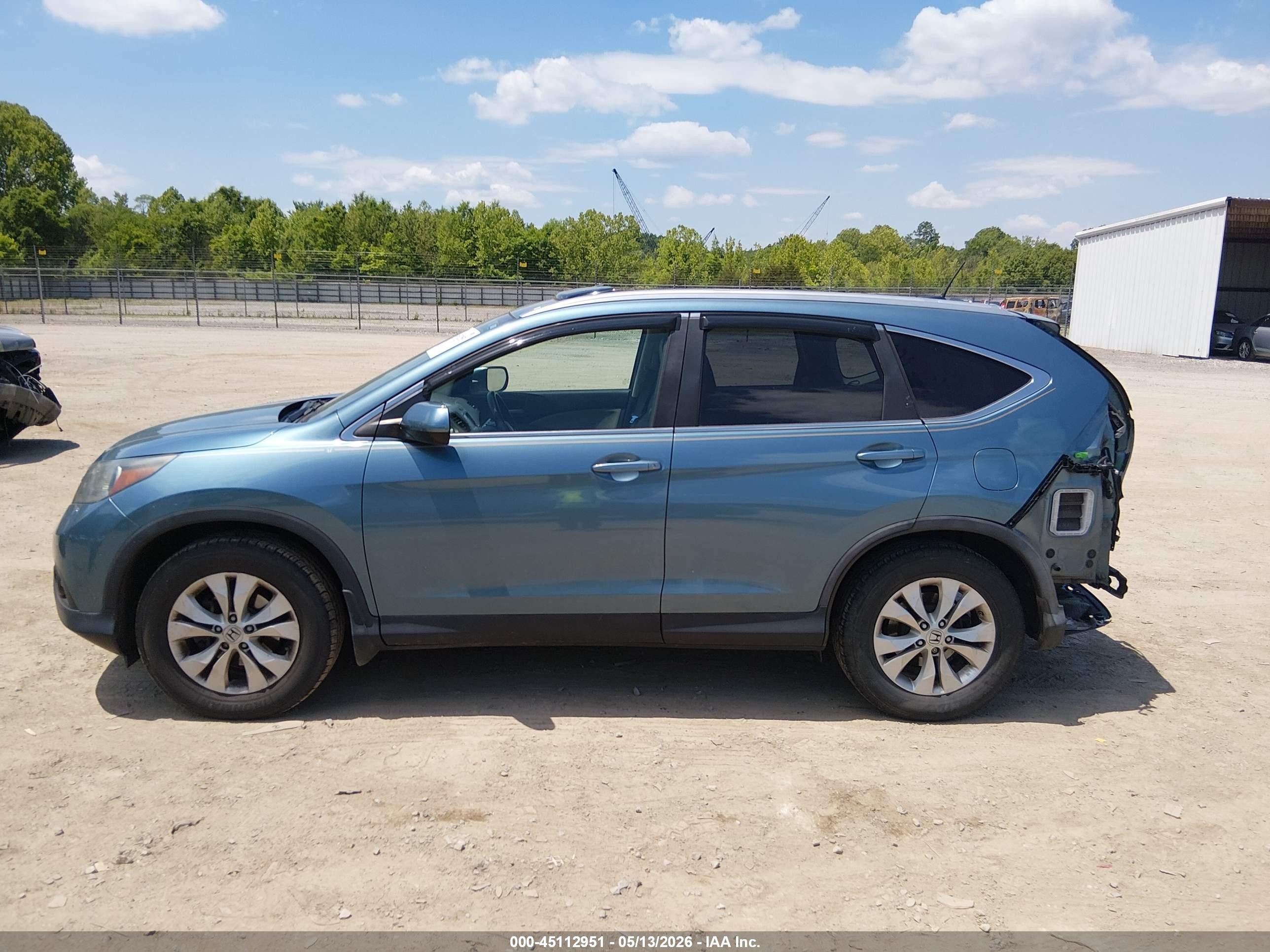 2013 Honda Cr-v Ex-l Синий vin: 5J6RM3H78DL026357