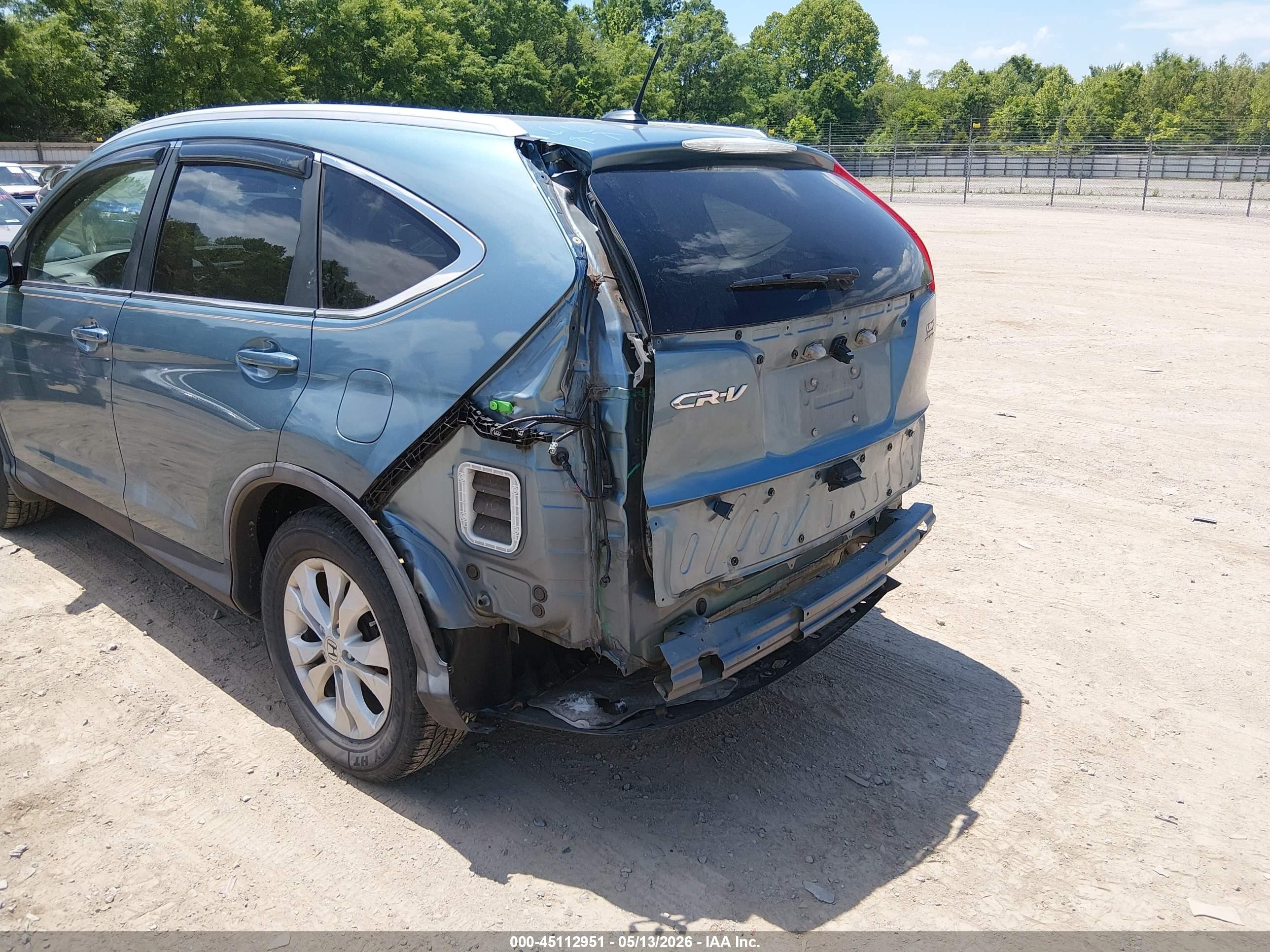 2013 Honda Cr-v Ex-l Синий vin: 5J6RM3H78DL026357