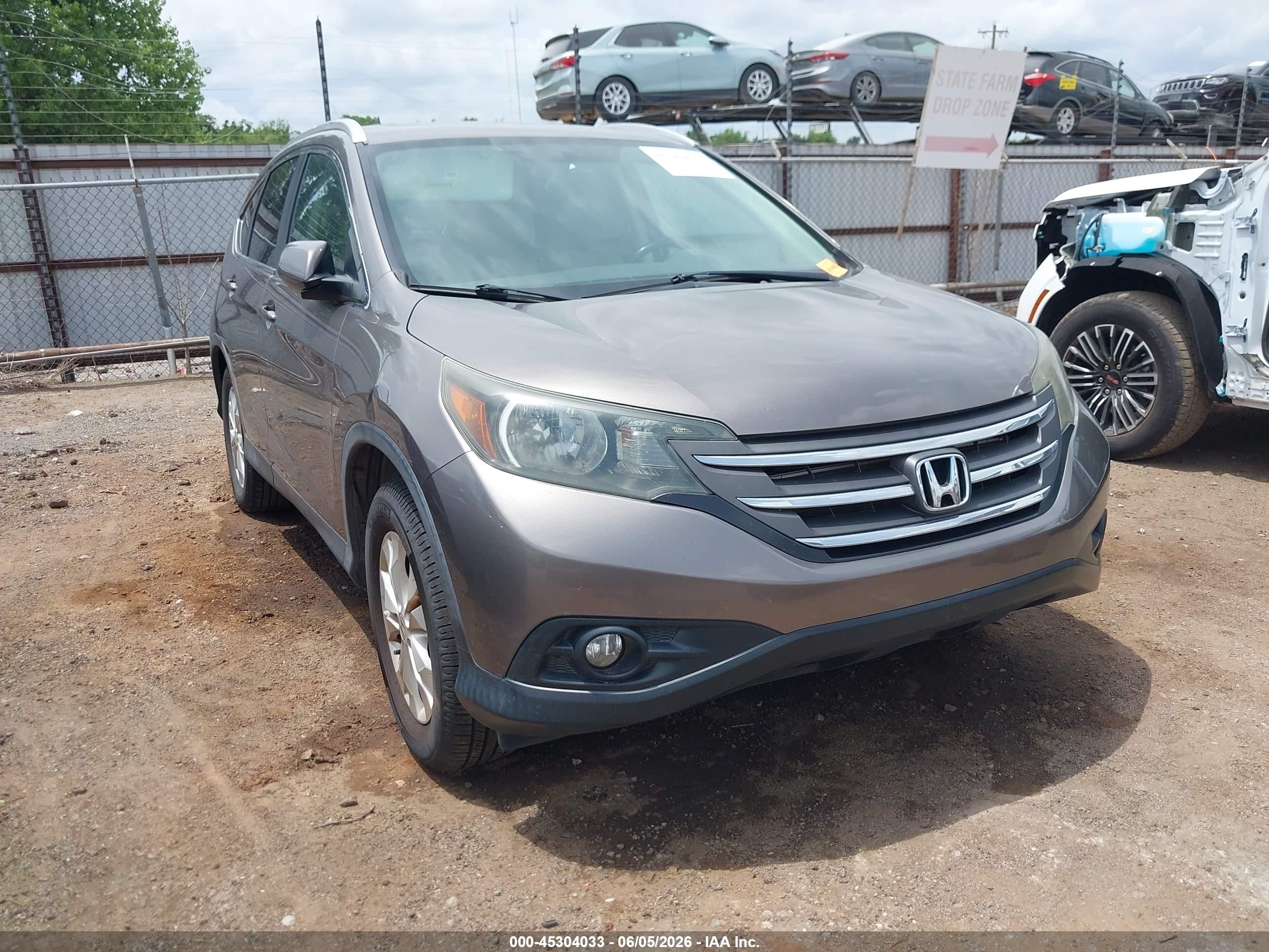 2013 Honda Cr-v Ex-l Серый vin: 5J6RM3H78DL036600