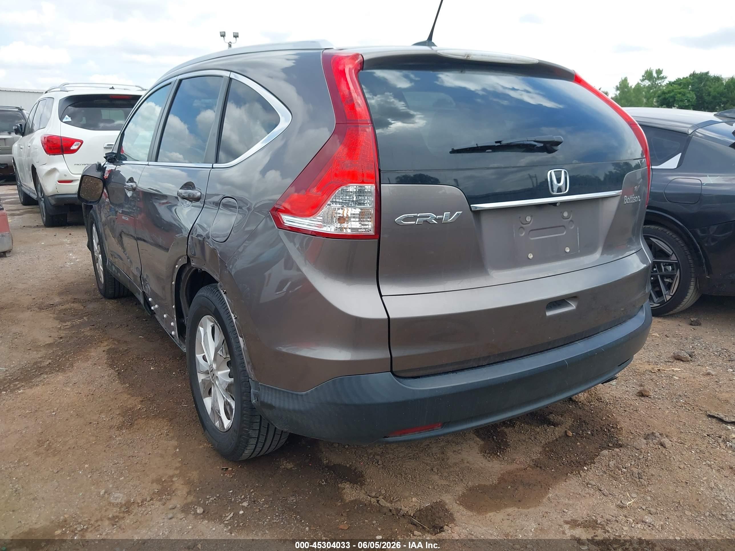 2013 Honda Cr-v Ex-l Серый vin: 5J6RM3H78DL036600