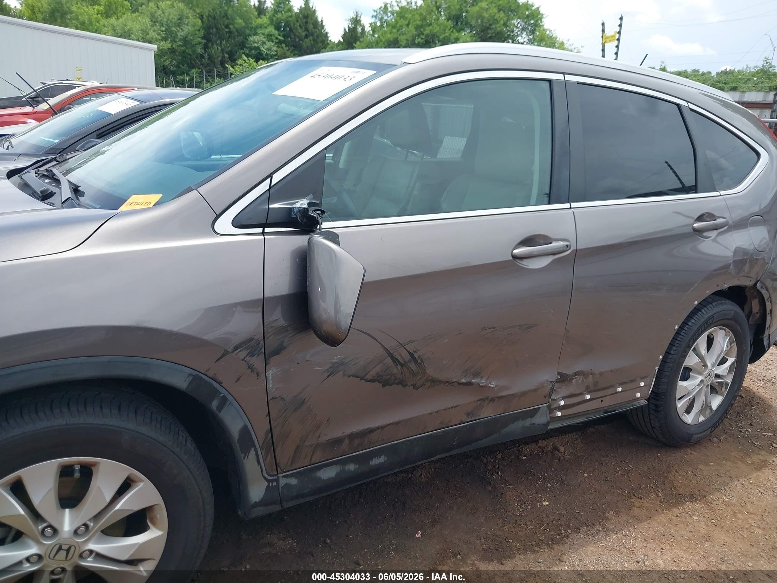 2013 Honda Cr-v Ex-l Серый vin: 5J6RM3H78DL036600