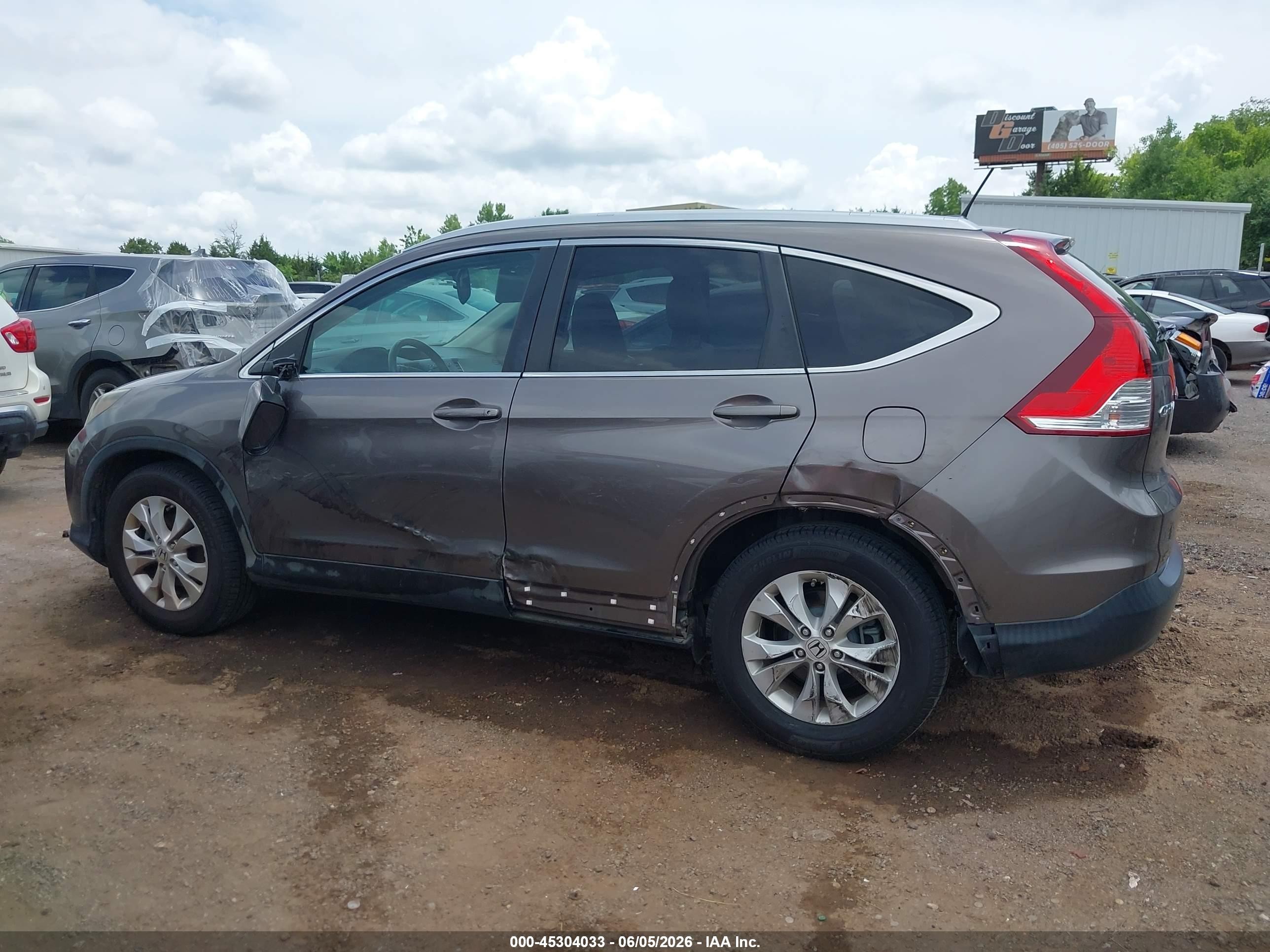 2013 Honda Cr-v Ex-l Серый vin: 5J6RM3H78DL036600