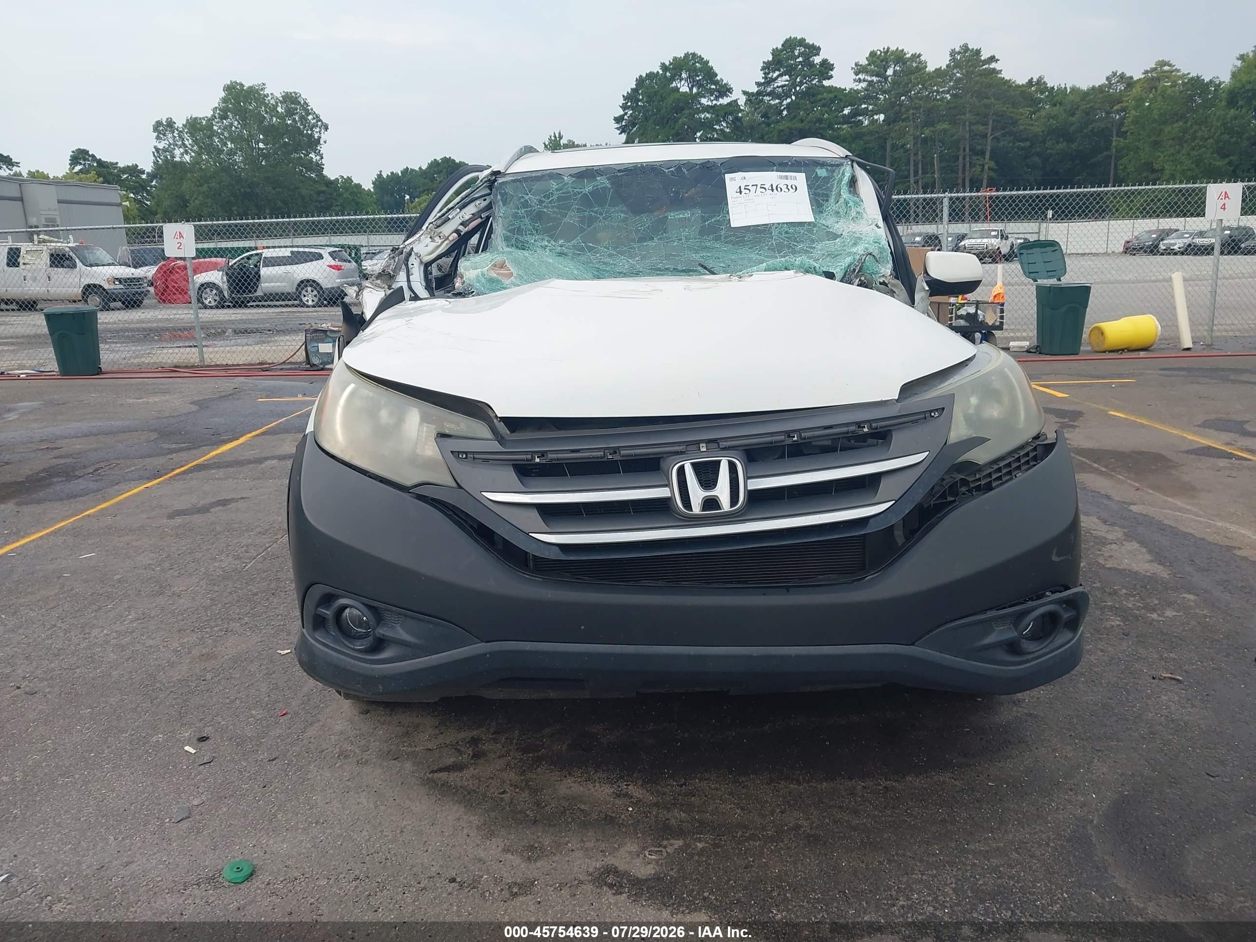 2013 Honda Cr-v Ex-l White vin: 5J6RM3H78DL043059