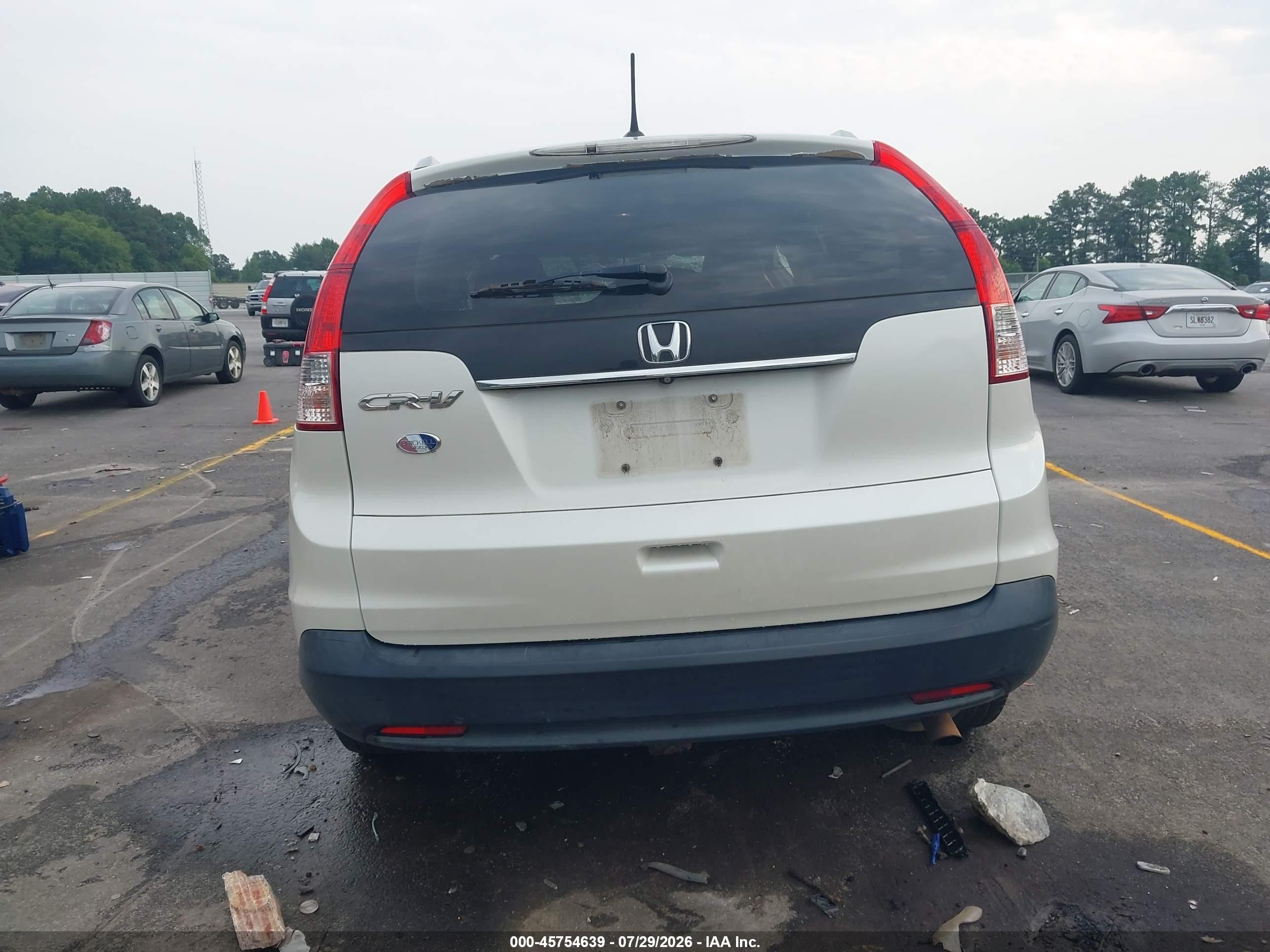 2013 Honda Cr-v Ex-l White vin: 5J6RM3H78DL043059