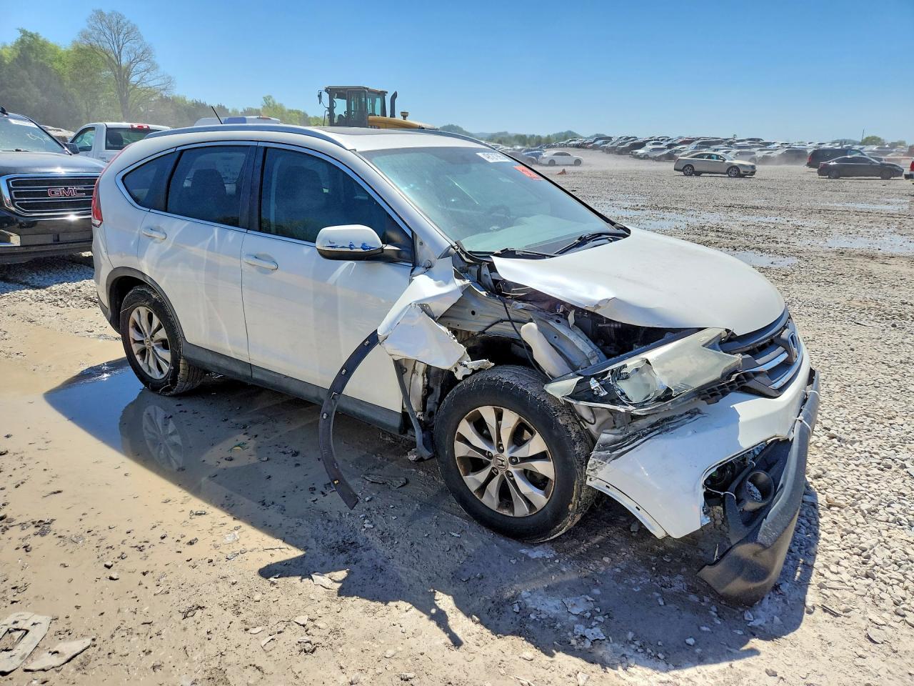 2013 Honda Cr-v Exl White vin: 5J6RM3H78DL043143