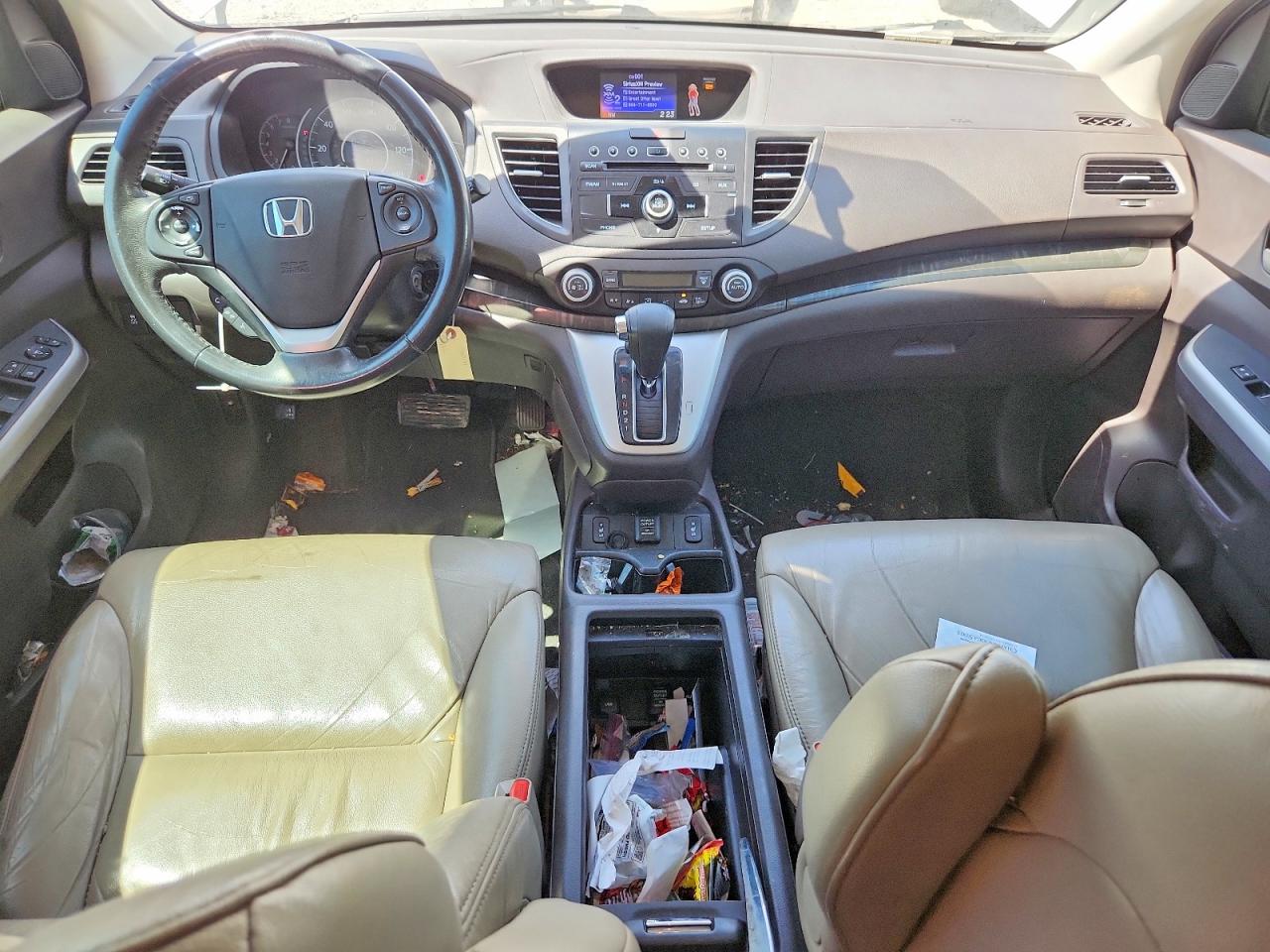 2013 Honda Cr-v Exl White vin: 5J6RM3H78DL043143